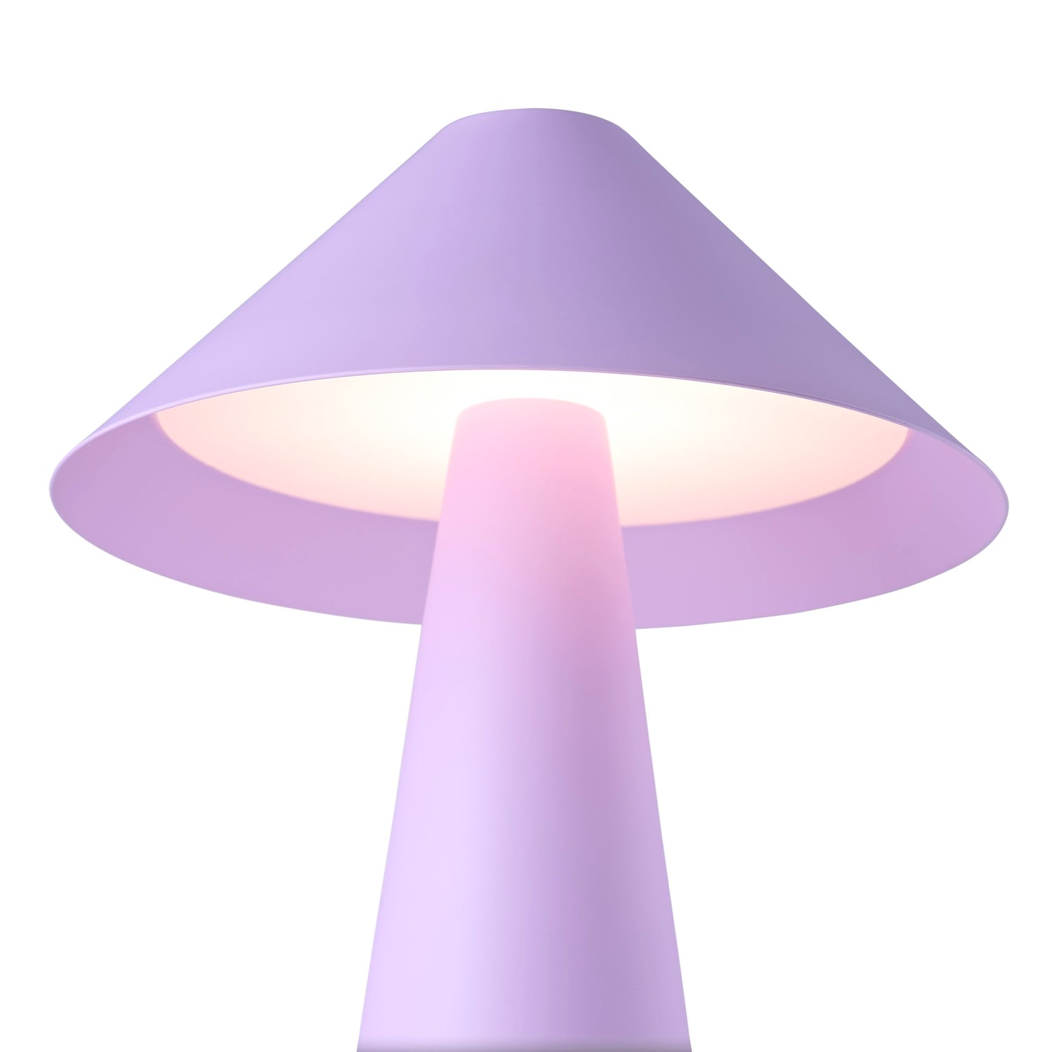 Matte Lilac Rechargeable Touch Dimmable Table Lamp with Matching Metal Shade Image 2