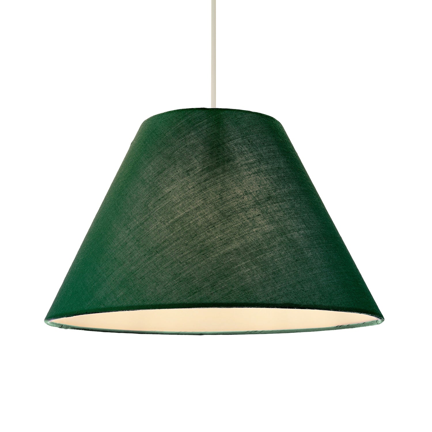 10 Inch Forest Green Cotton Coolie Lampshade for Table Lamp or Pendant Image 2