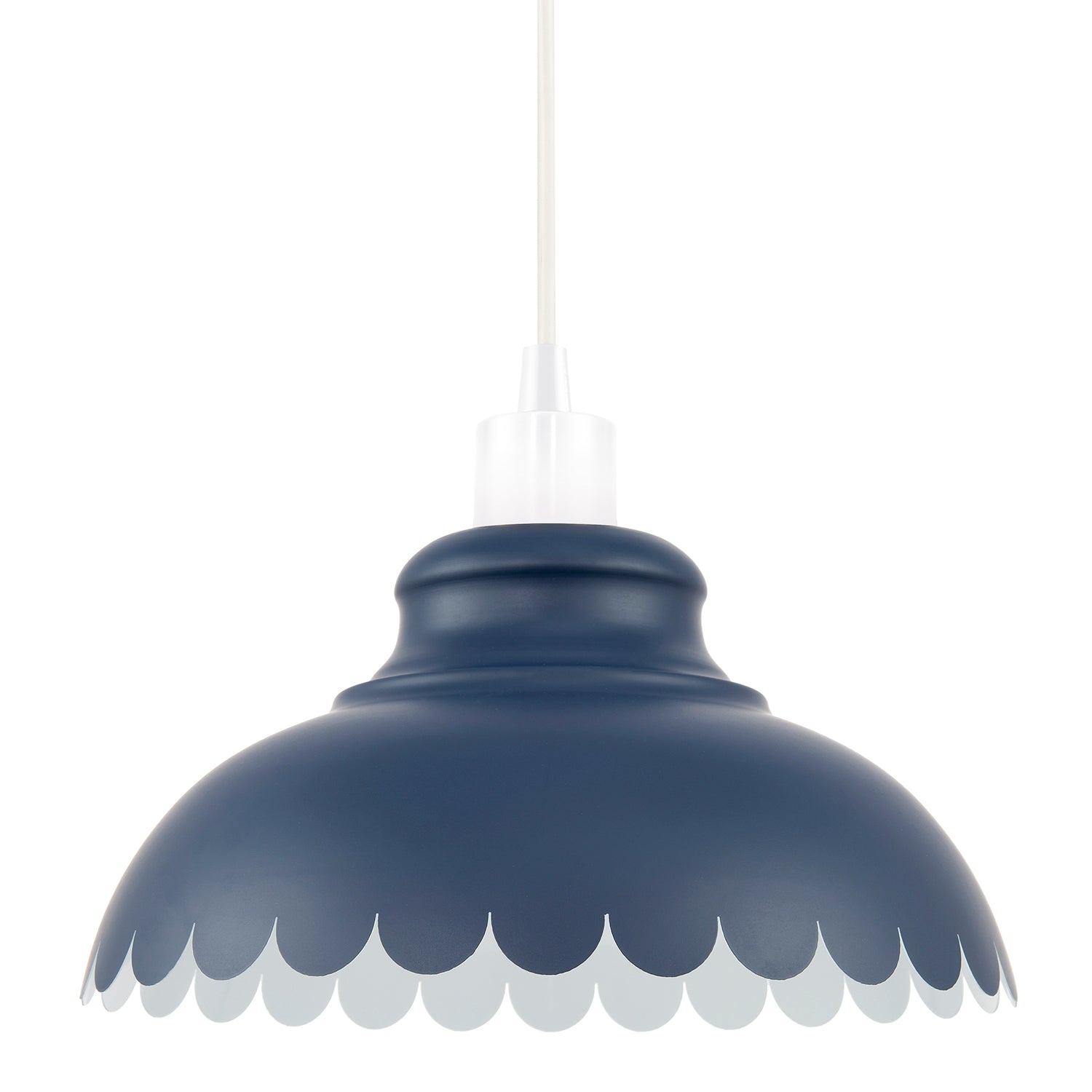 Industrial and Modern Petal Design Navy Blue Metal Ceiling Pendant Light Shade Image 1