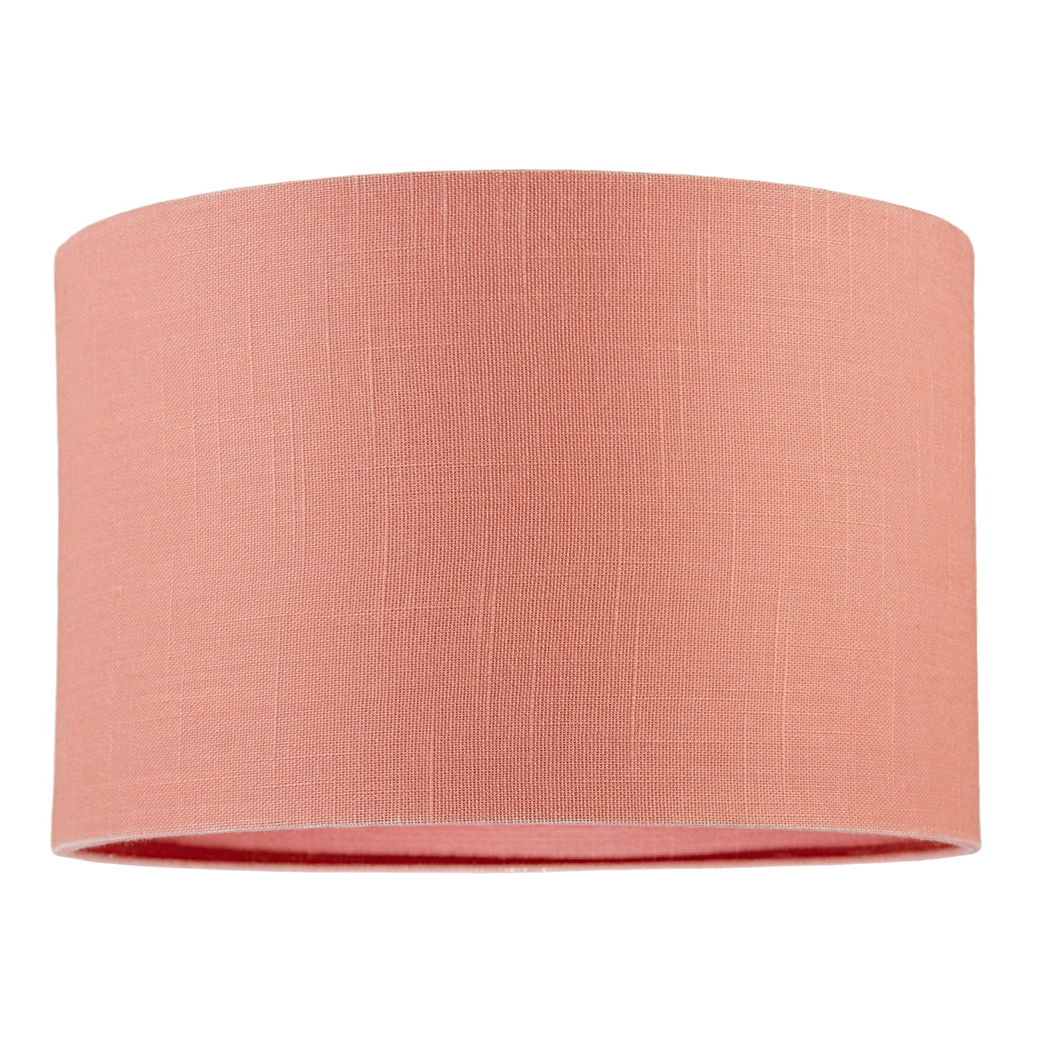Chic Designer Peach Palazzo Textured Linen Fabric Circular Lamp Shade Image 1