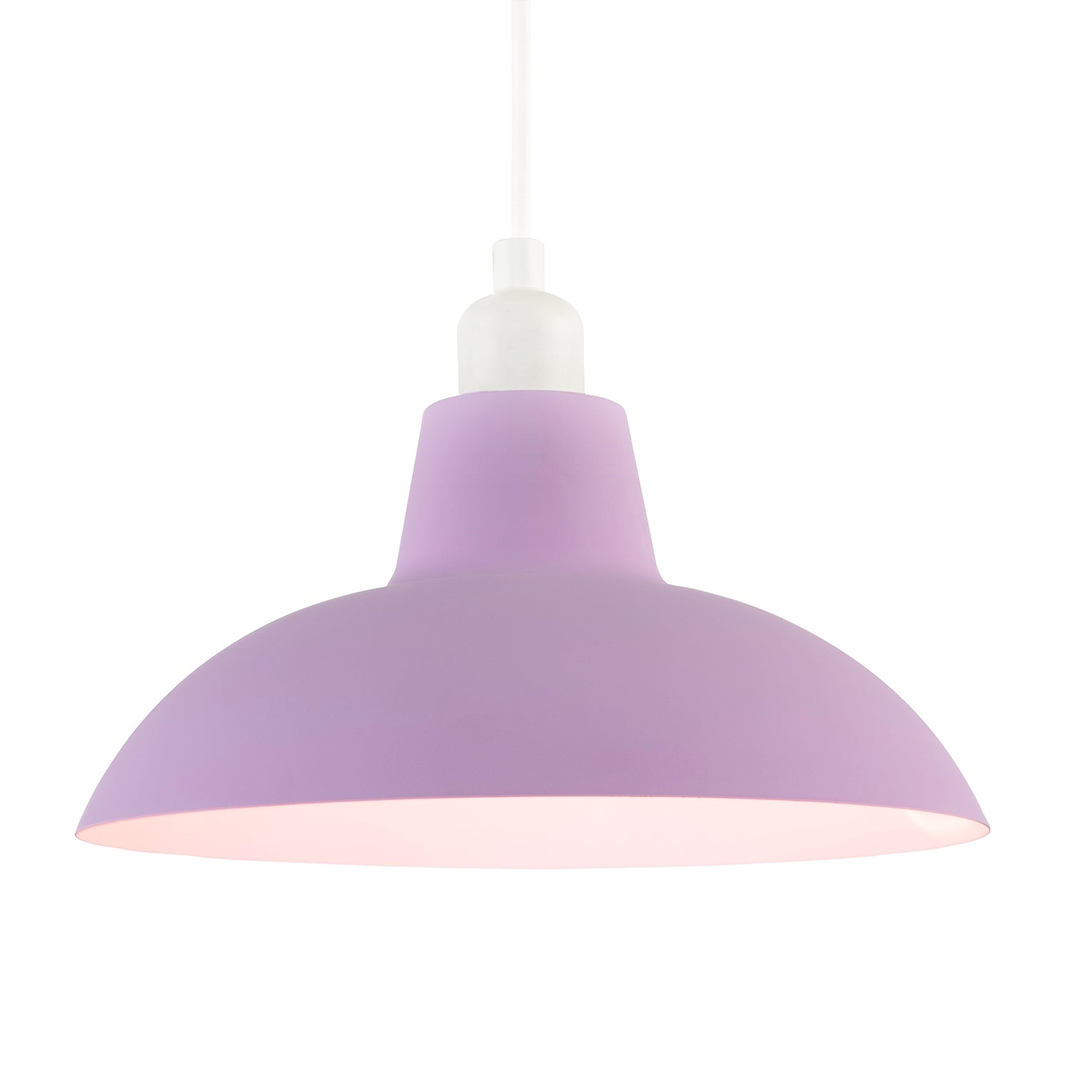Industrial Retro Designed Matte Lilac Curved Metal Pendant Light Shade Image 2