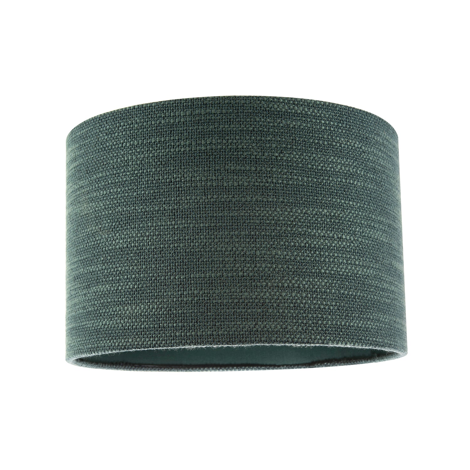 Designer Bobbled and Textured Linen Lamp Shade in Dark Emerald Green Image 1