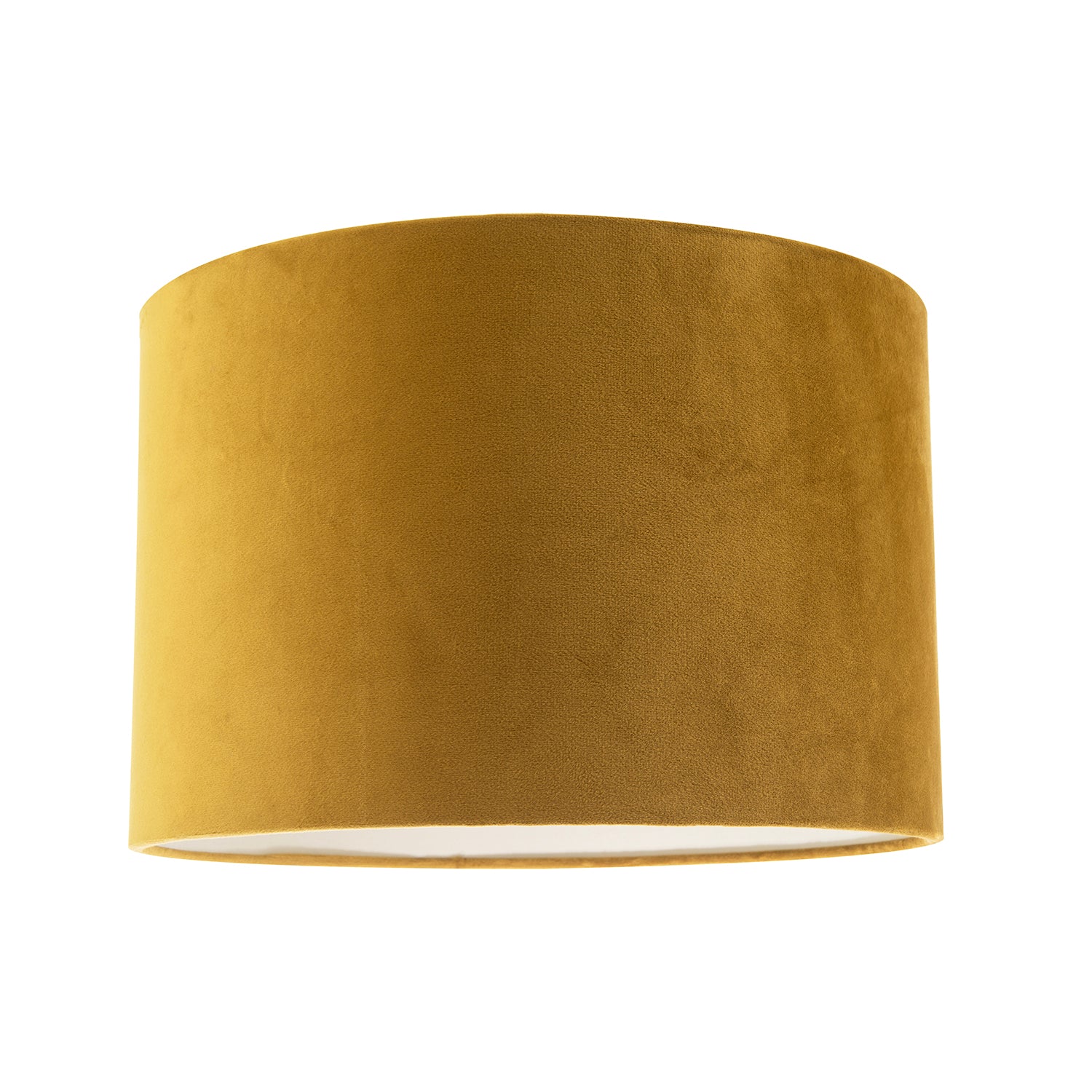 Soft Velvet Dark Mustard Fabric Round Lamp Shade for Table or Pendant Image 1