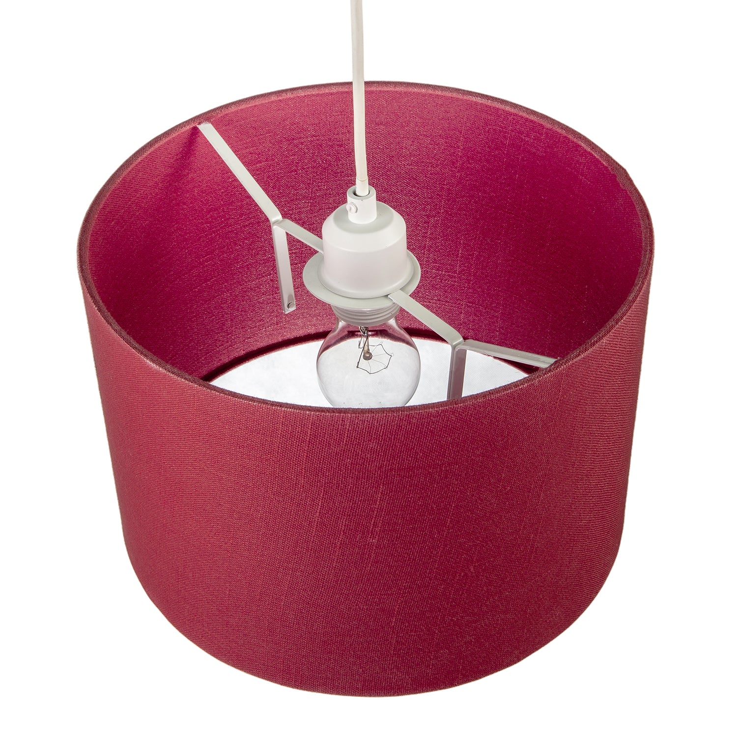 Modern Chic Chrysanthemum Textured Linen Fabric Circular Lamp Shade Image 3
