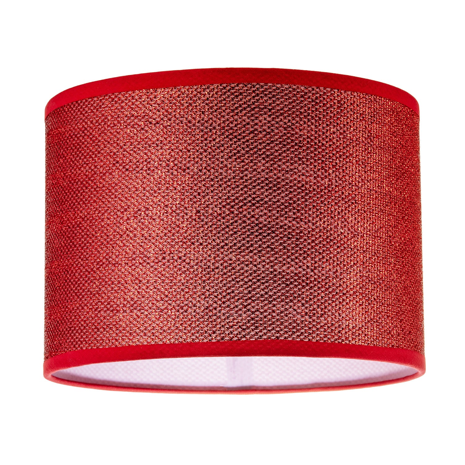 Modern and Designer Mini Diamond Red Glitter Fabric Round Lamp Shade Image 1
