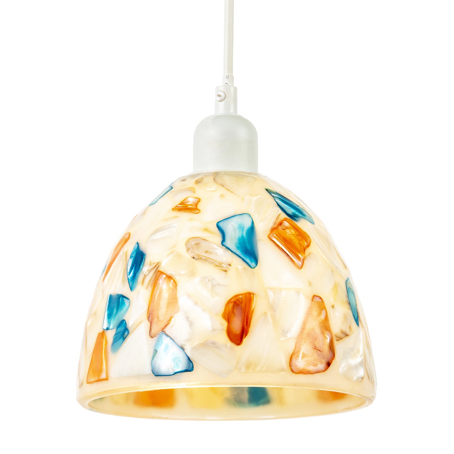 Mother of Pearl Style Mosaic Glass Pendant Ceiling Lighting Shade Image 2