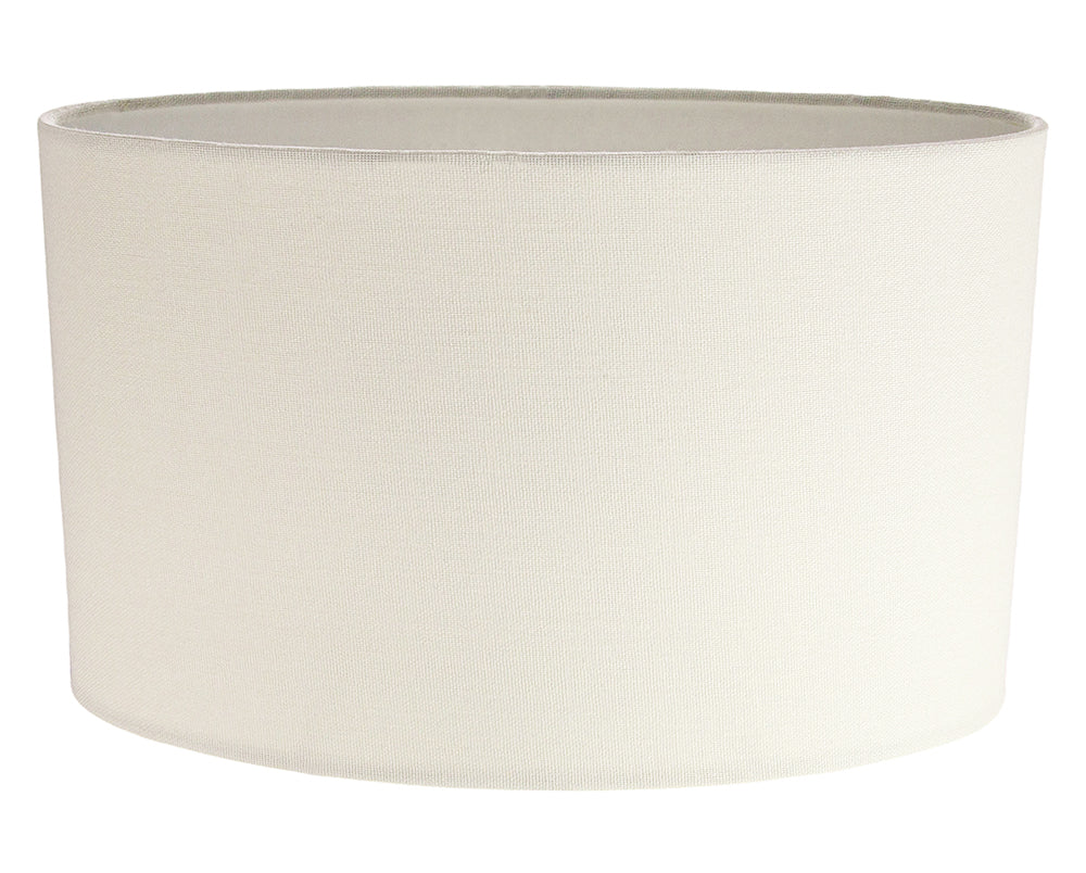Contemporary and Stylish Soft Cream Linen Fabric Oval Lamp Shade - 30cm Width Image 1