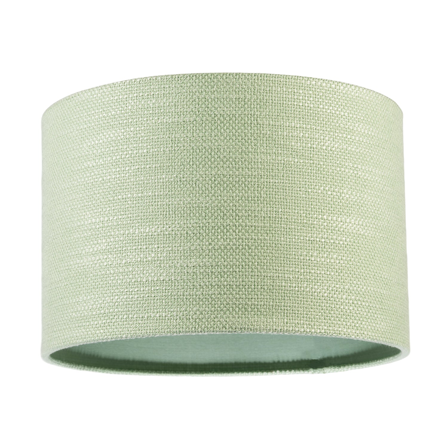 Designer Bobbled and Textured Linen Lamp Shade in Emerald Mint Green Image 1