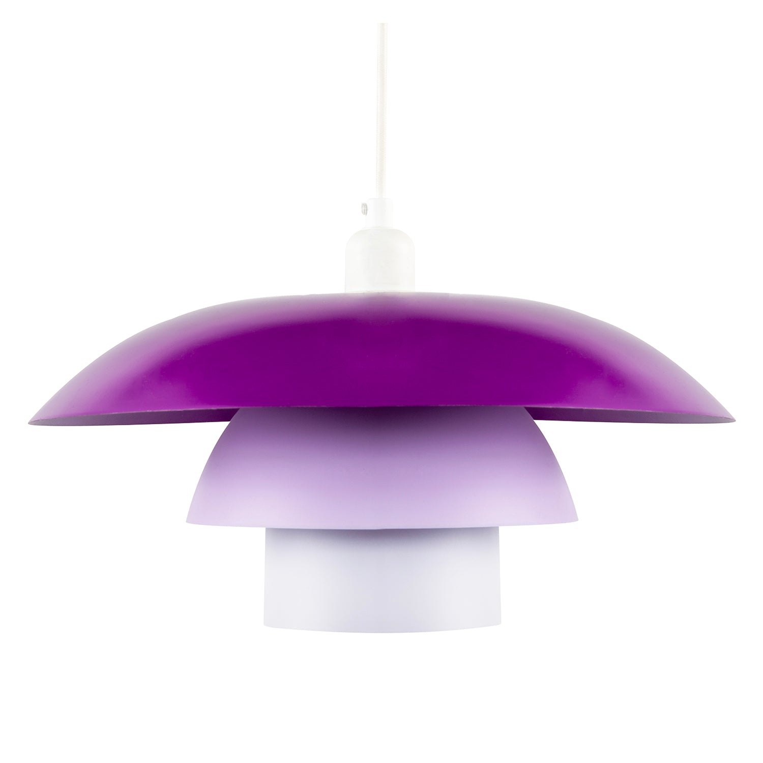 Modern Designer Purple and Lilac Lavender Metal Pendant Lighting Shade Image 5
