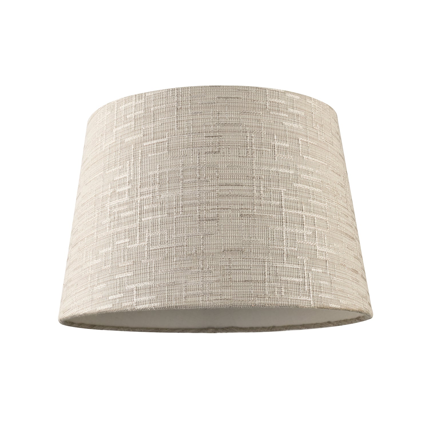 Silver Grey Jacquard Cotton Drum Lamp Shade for Lamp Base or Pendant Image 1