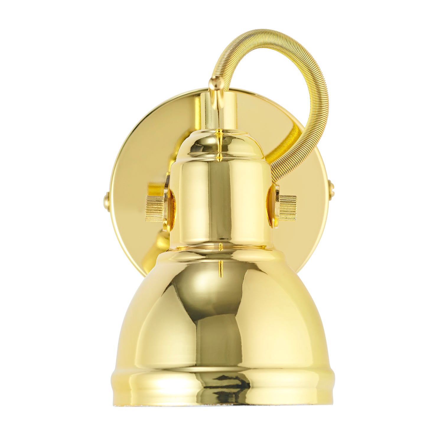 Unique Industrial Designed Polished Gold Switched Wall Spot Light Image 2