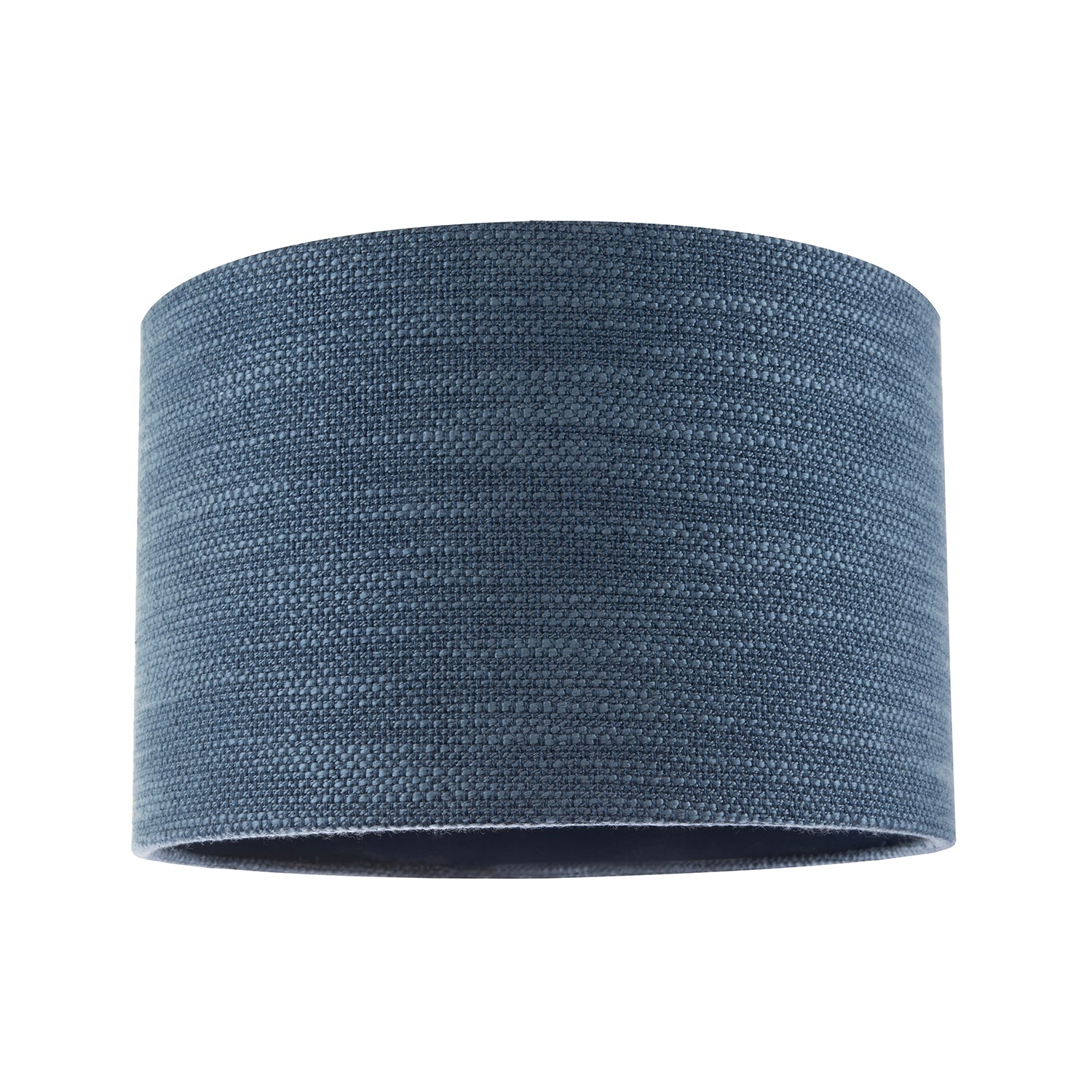 Designer Bobbled and Textured Linen Lamp Shade in Navy Midnight Blue Image 1