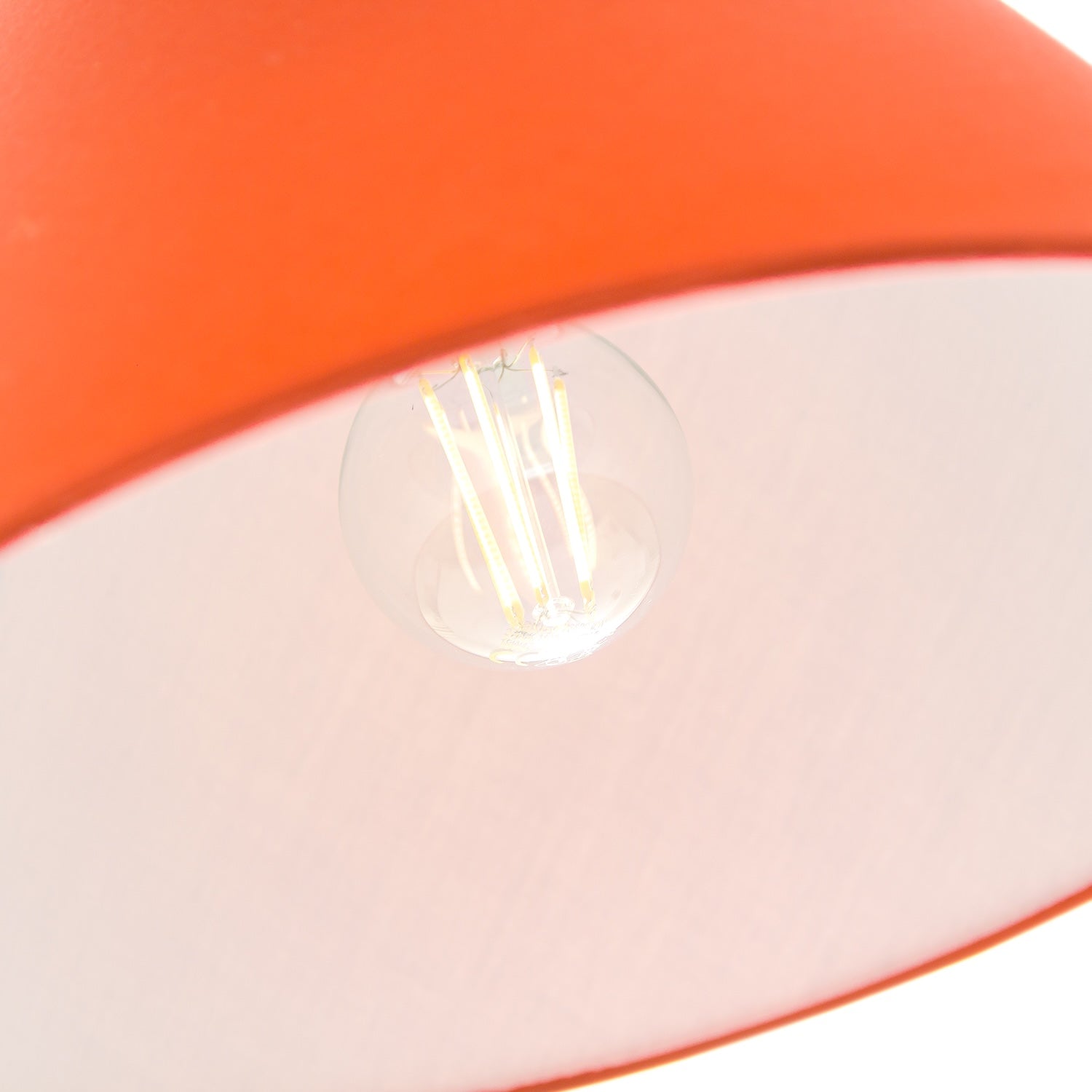 10 Inch Vivid Orange Cotton Coolie Shade for Table Lamp or Pendant Image 3