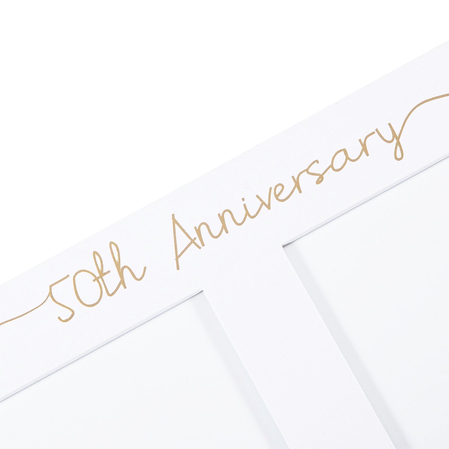 Beautiful Double Picture Frame for 50th Wedding Anniversary - Gold Foil Text Image 8