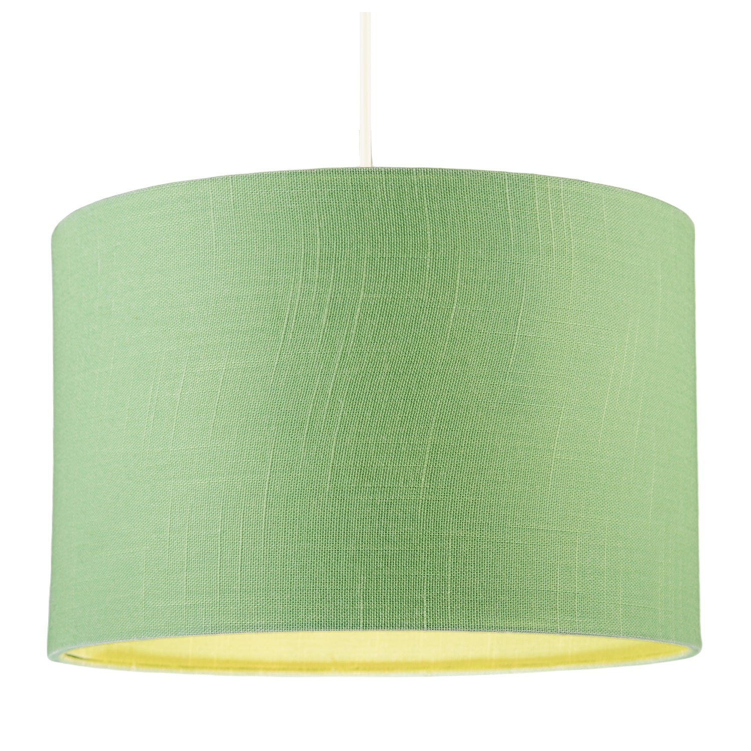 Designer Frosted Lime Green Textured Linen Fabric Circular Lamp Shade Image 2