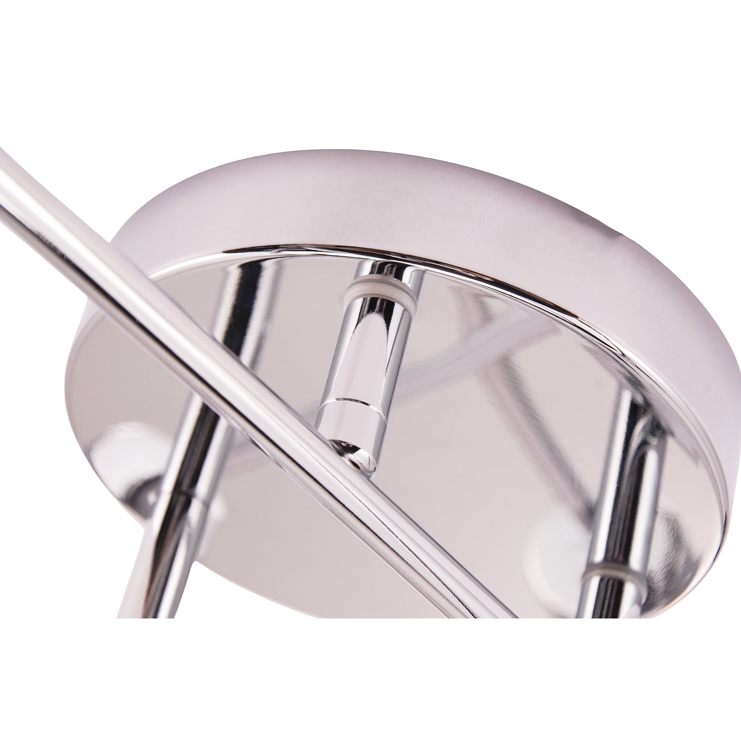 Industrial Designer Styled Polish Chrome Ceiling Light with Straight Metal Arms Image 4