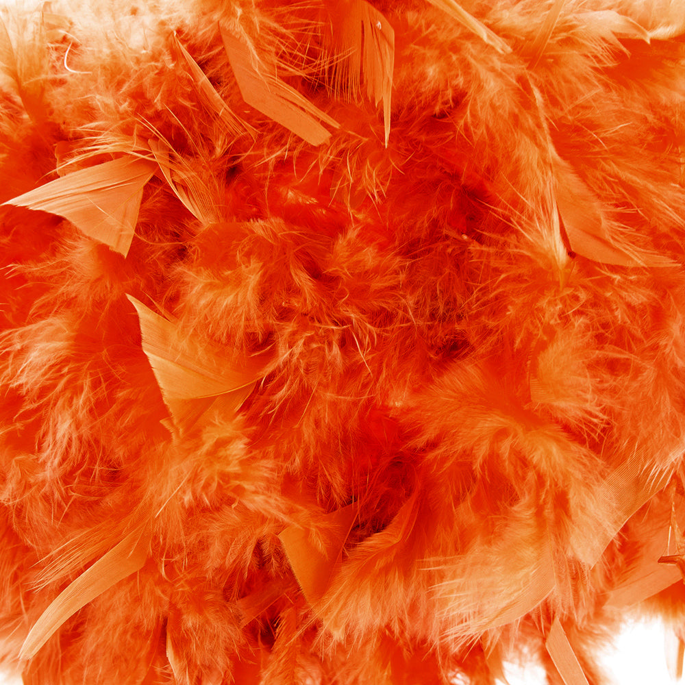 Eye-Catching and Modern Small Orange Feather Decorated Pendant Lighting Shade Image 2