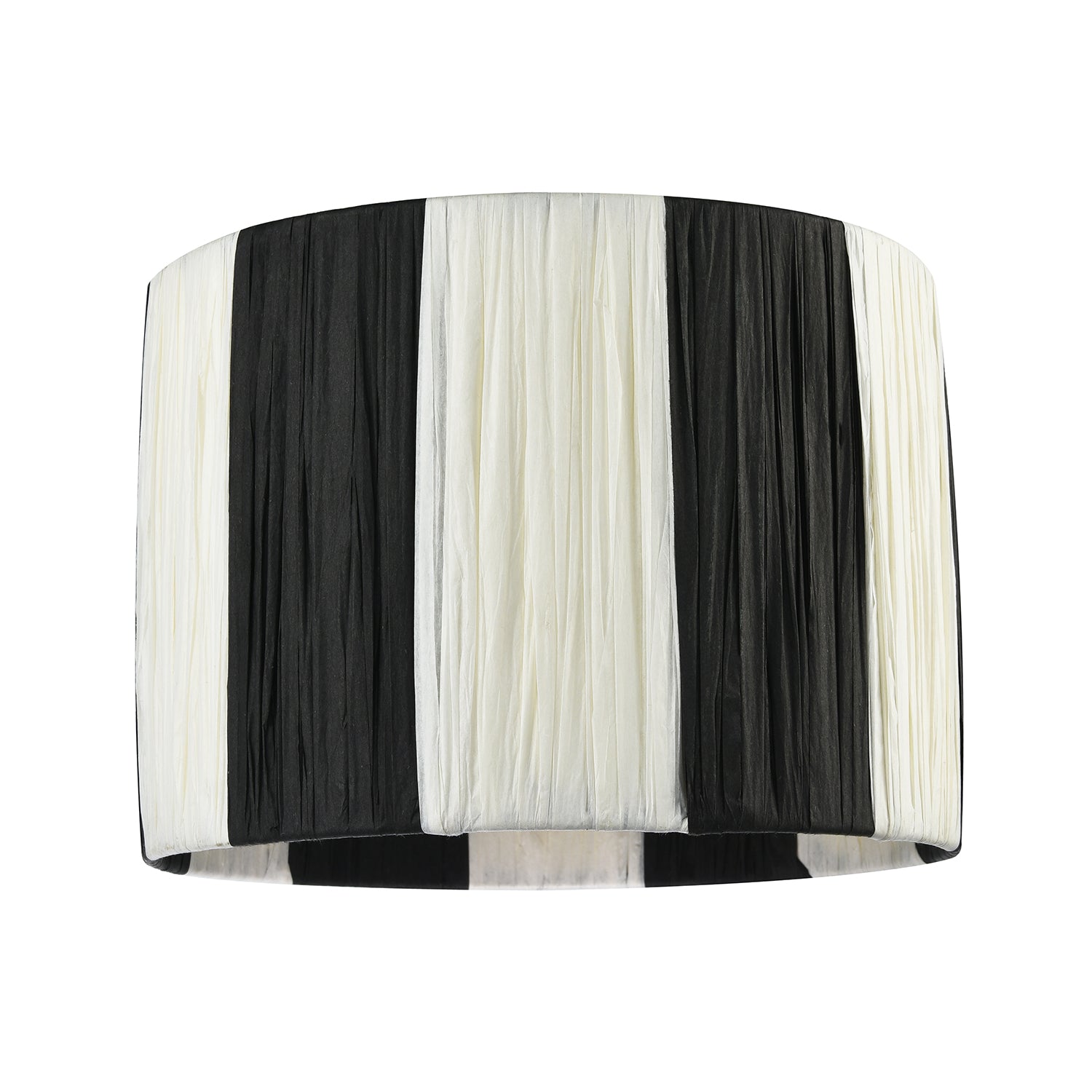 Designer Two Tone Black and White Folded Pleated Paper Lamp Shade Image 1