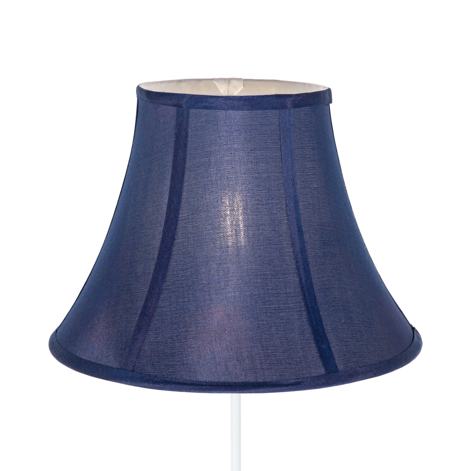 Traditional Empire Shaped 12 Inch Lamp Shade in Rich Silky Navy Cotton Fabric Image 2
