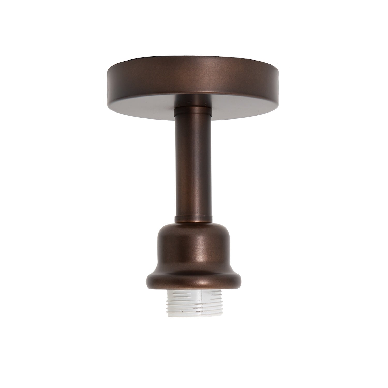 Contemporary Designer Short Semi Flush Matt Bronze Ceiling Rose Image 1