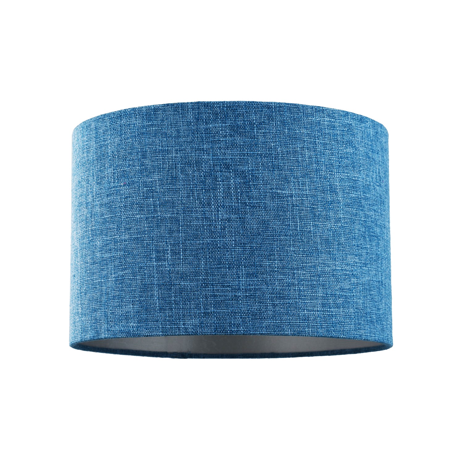 Contemporary and Sleek 12 Inch Midnight Blue Linen Drum Lamp Shade 60w Maximum Image 1
