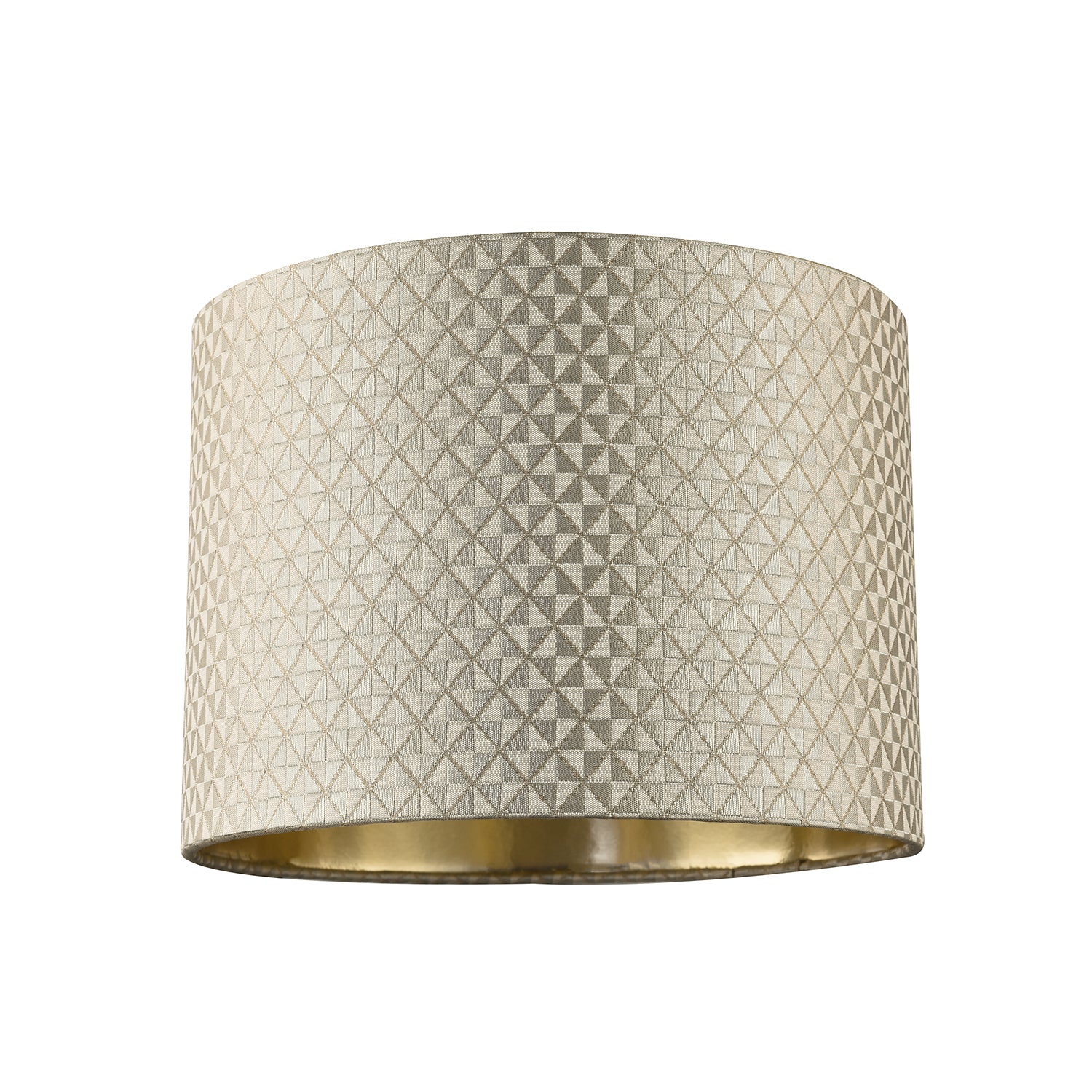 Light Shimmer Taupe Drum Lamp Shade with Inner Champagne Gold Lining Image 1