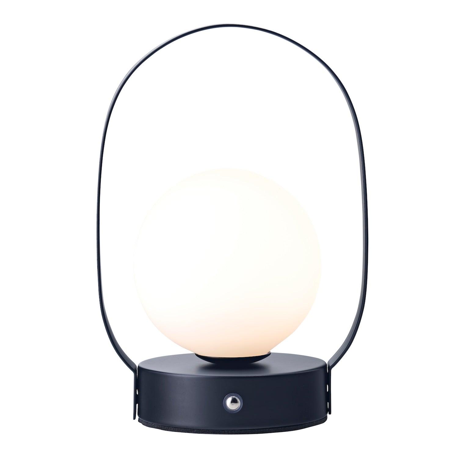 Matt Black Rechargeable Touch Dimmable Lantern Table Lamp with Frosted Shade Image 2