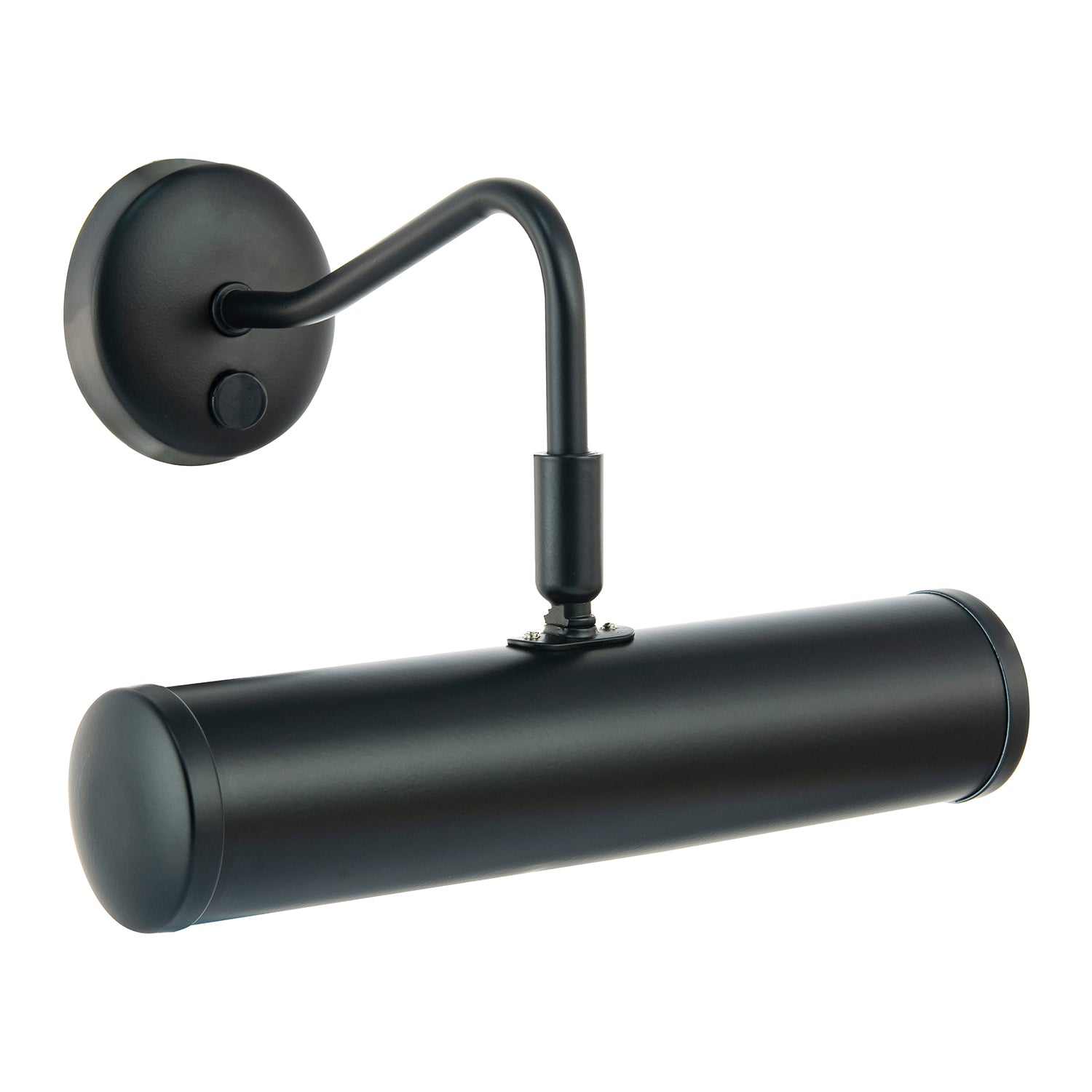 Classic Traditional Picture Wall Light Fitting in Matte Black with Switch Button Image 2