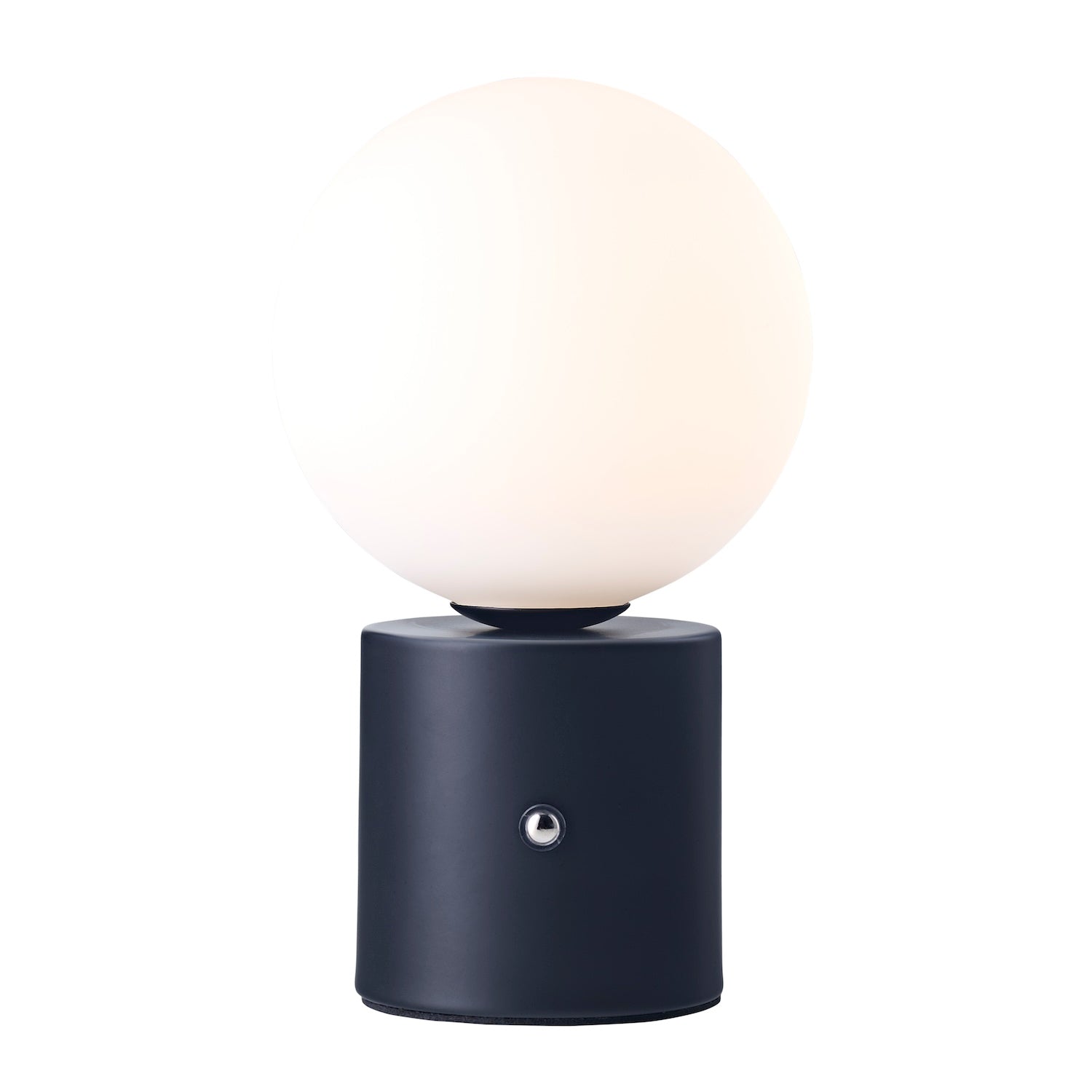 Matt Black Rechargeable Touch Dimmable Table Lamp with Opal Glass Globe  Shade Image 2