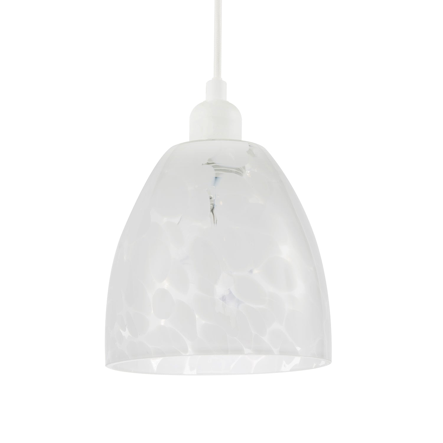 Cylindrical Opal White Snowflake 25cm Glass Pendant Lighting Shade Image 2