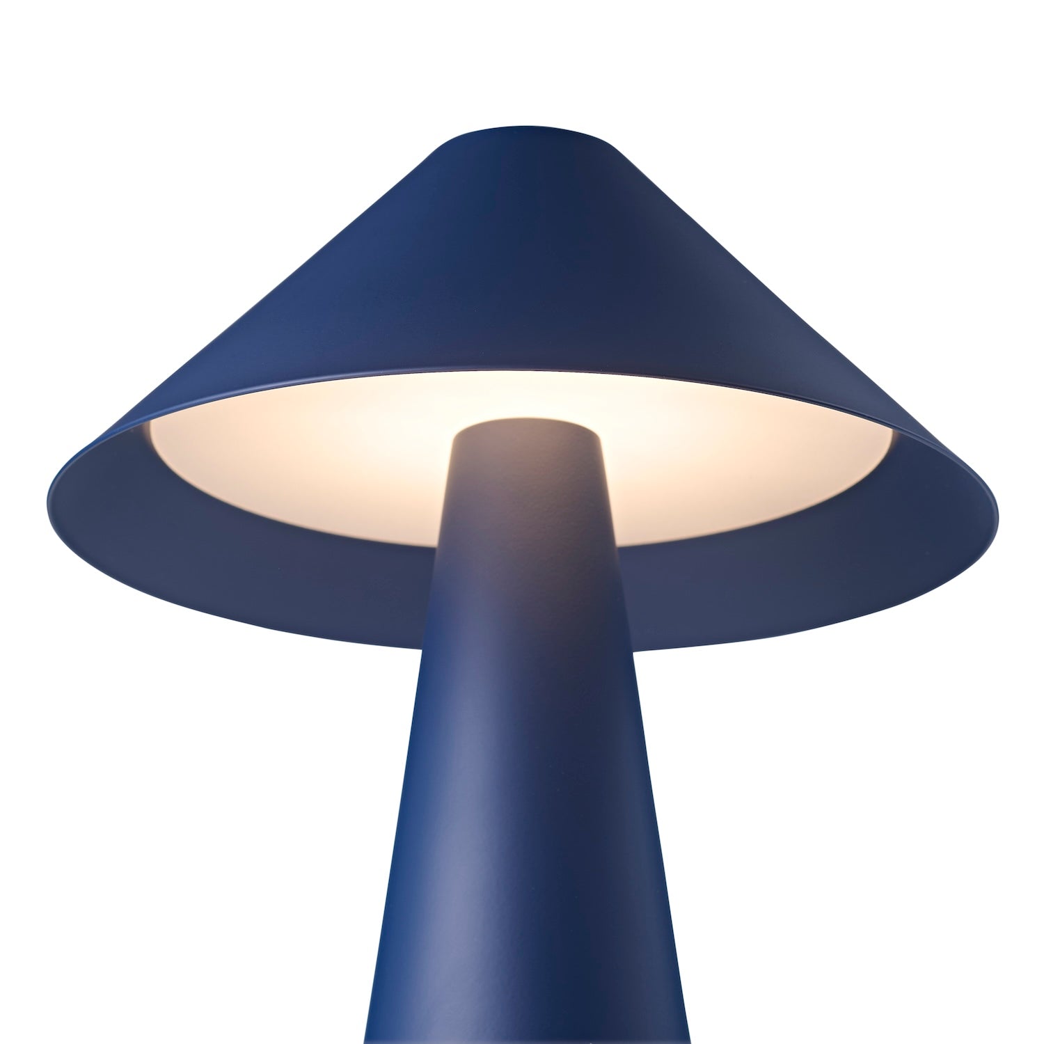 Matt Midnight Rechargeable Touch Dimmable Table Lamp with Matching Metal Shade Image 2