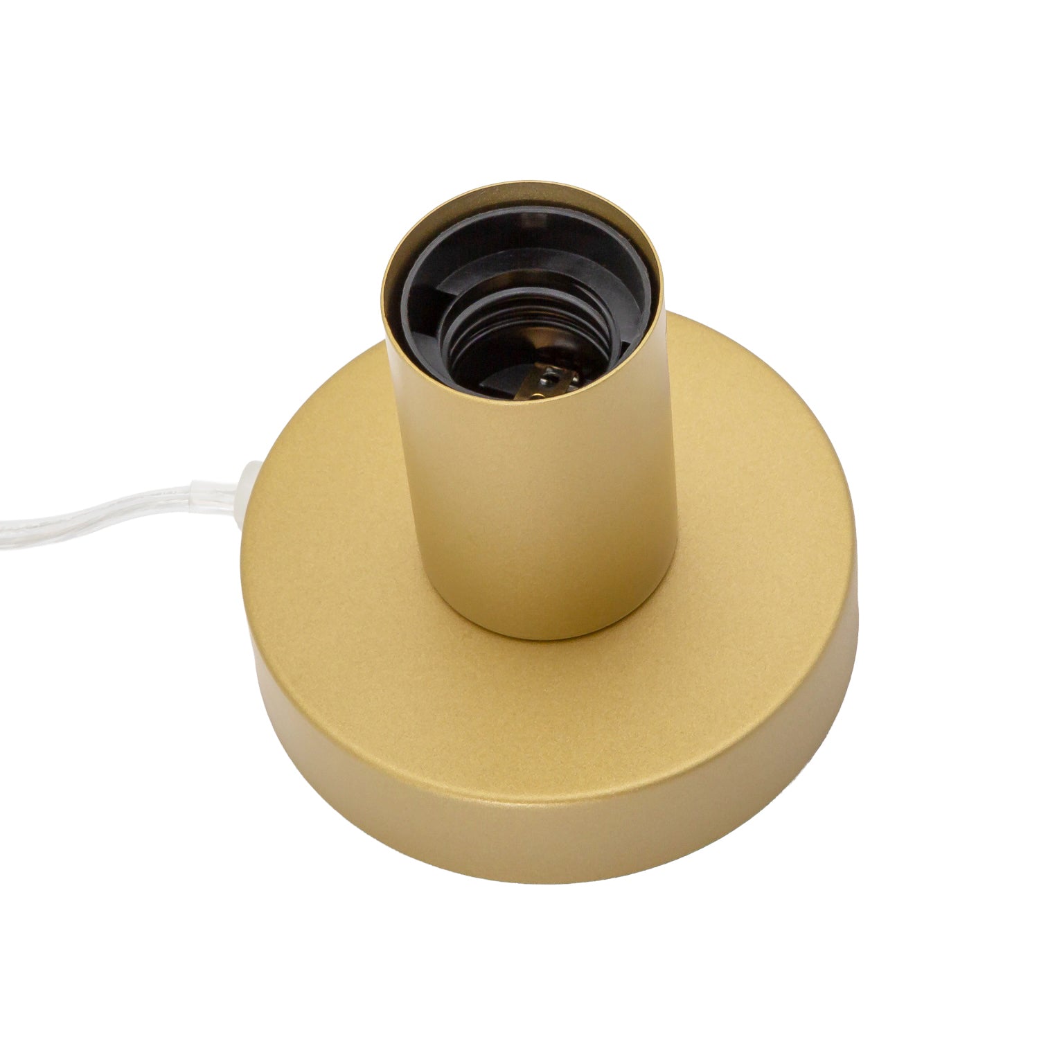 Satin Gold Bulb Holder Table Lamp to Showcase Vintage Filament Bulbs Image 2