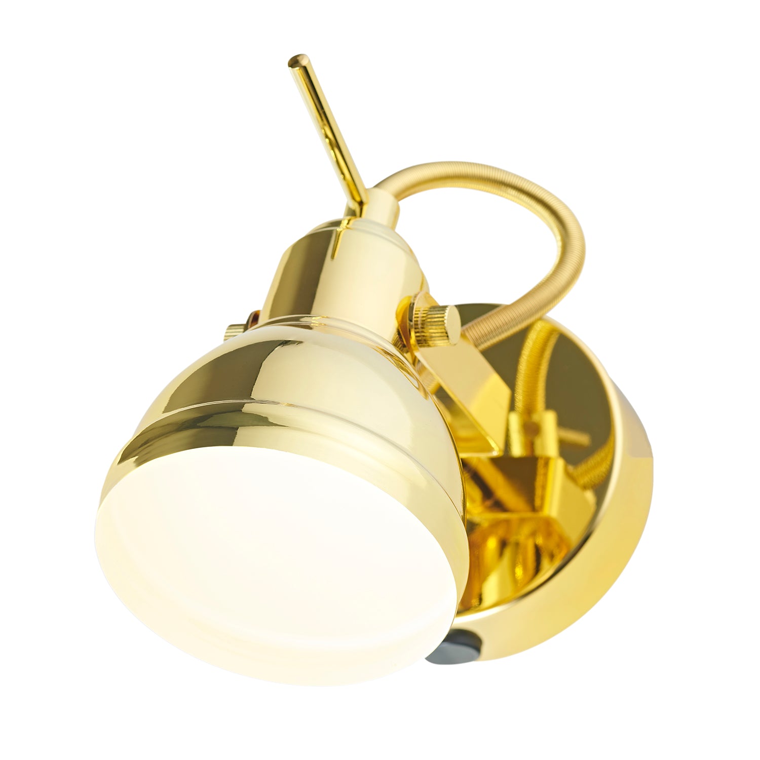 Unique Industrial Designed Polished Gold Switched Wall Spot Light Image 3