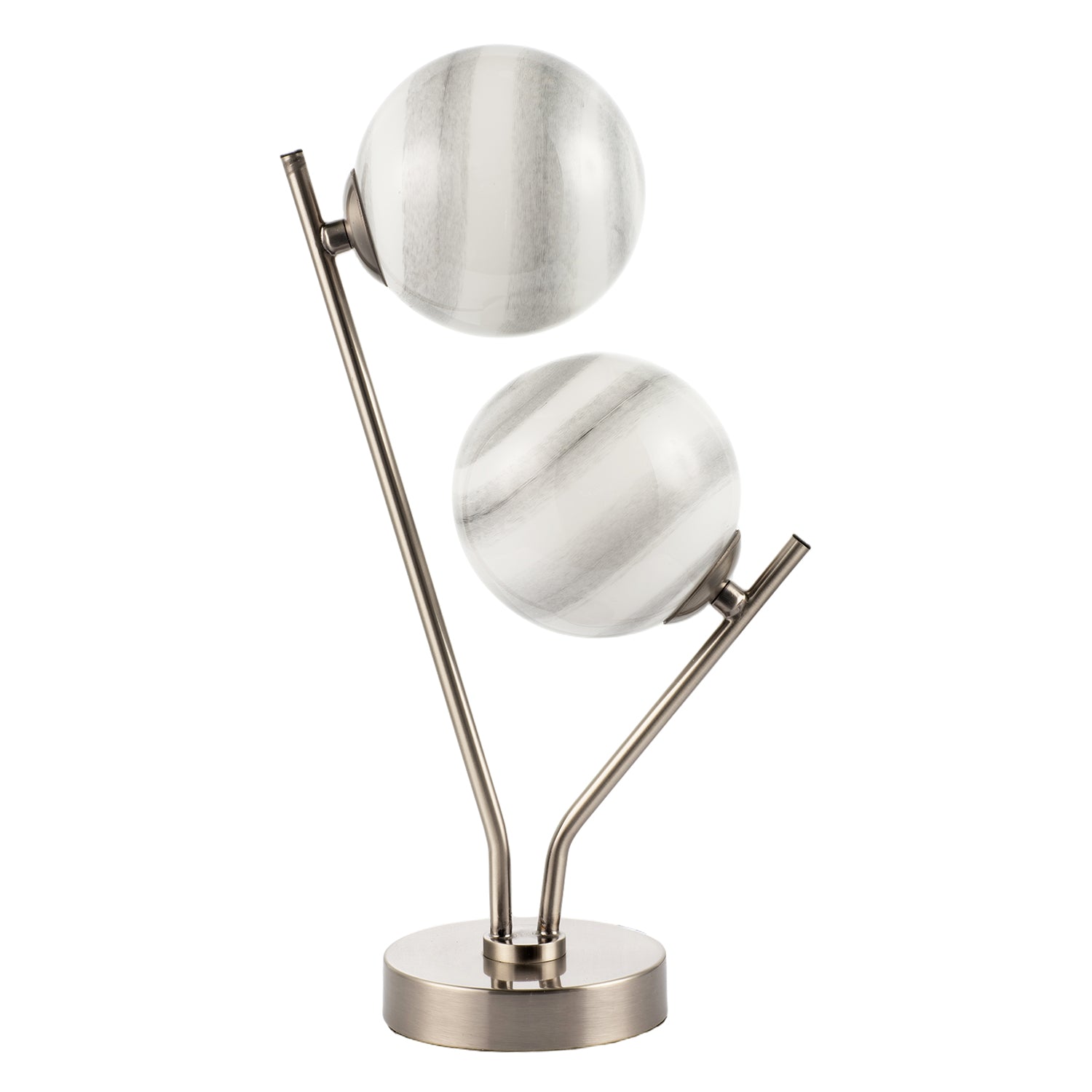 Stylish Pair of Grey Marble Swirl Glass Shades for G9 Lamp Holders Image 5