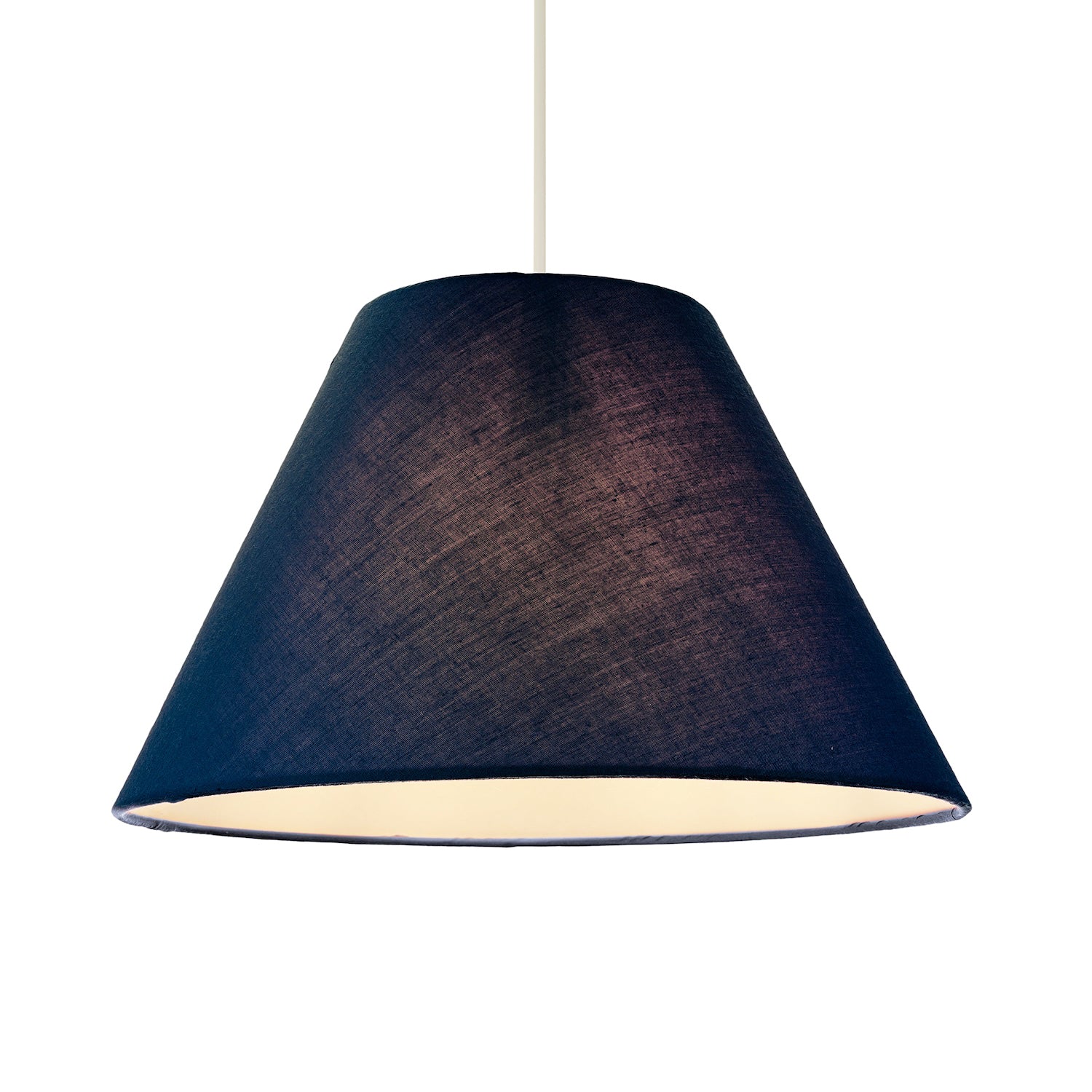 10 Inch Navy Blue Cotton Coolie Lampshade for Table Lamp or Pendant Image 2