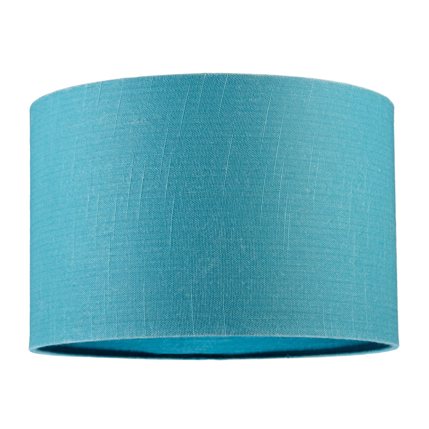 Designer Coastal Waters Teal Textured Linen Fabric Circular Lamp Shade Image 1