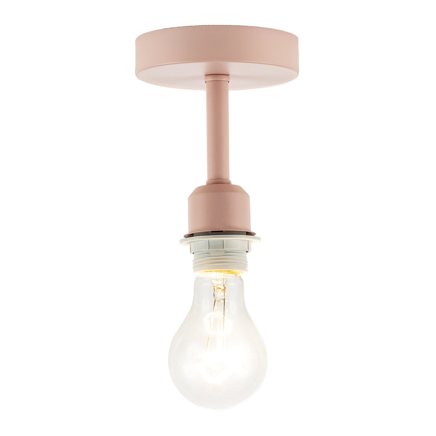 Traditional Soft Blush Pink Ceiling Light Fitting to Hold Lamp Shades Image 2