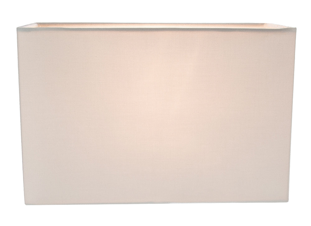 Contemporary and Stylish Dove Grey Linen Fabric Rectangular Lamp Shade Image 2