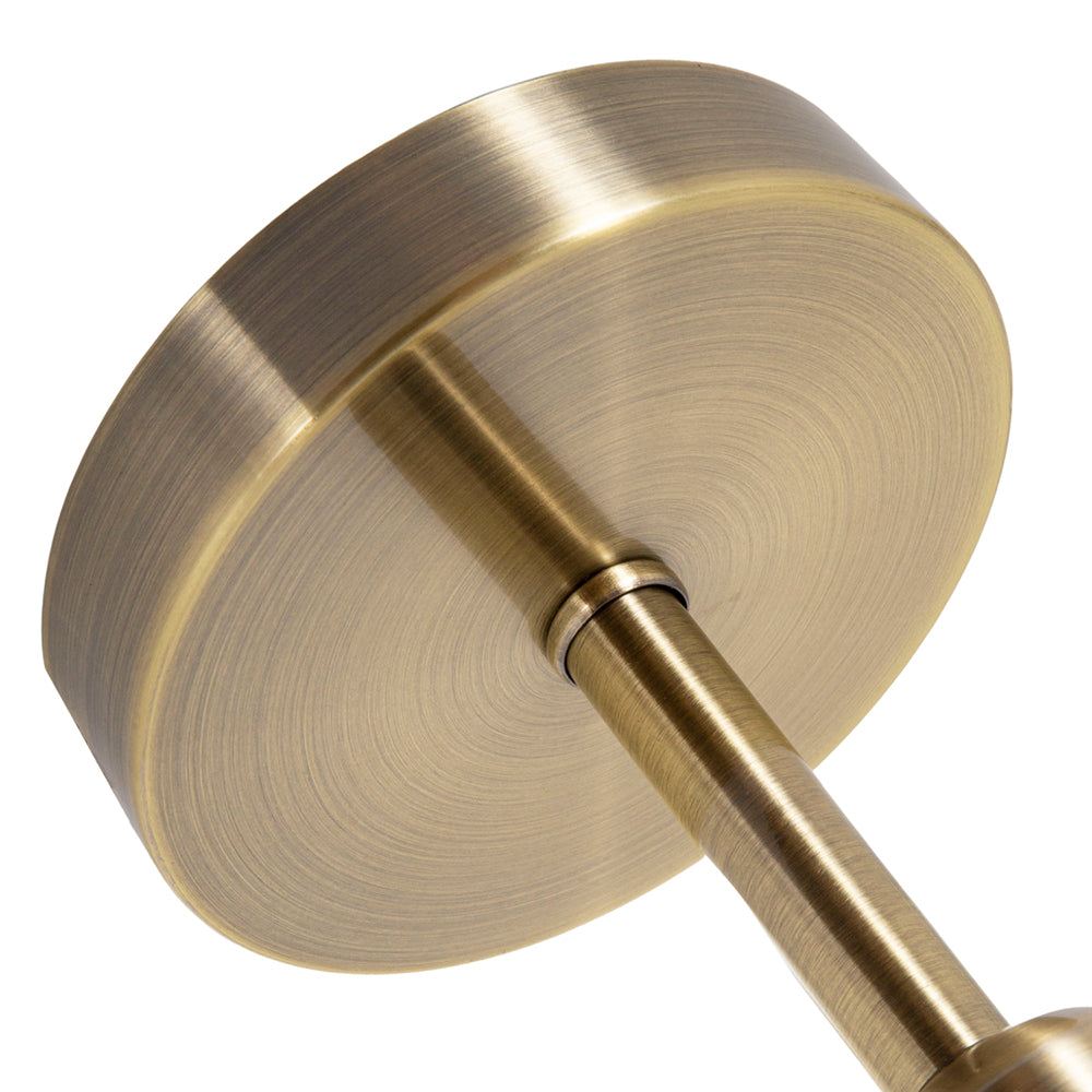 Brushed Antique Brass Ceiling Light Fitting for Industrial Style Light Bulbs Image 3
