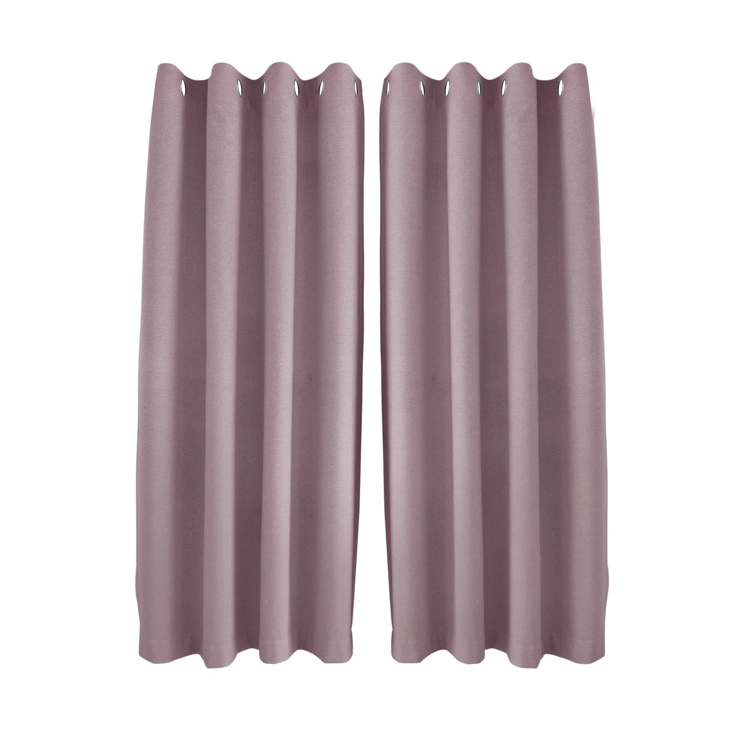 Lavender Pink Linen Blackout Curtains - 46 x 54 Inch Drop - 2 Panel Image 1