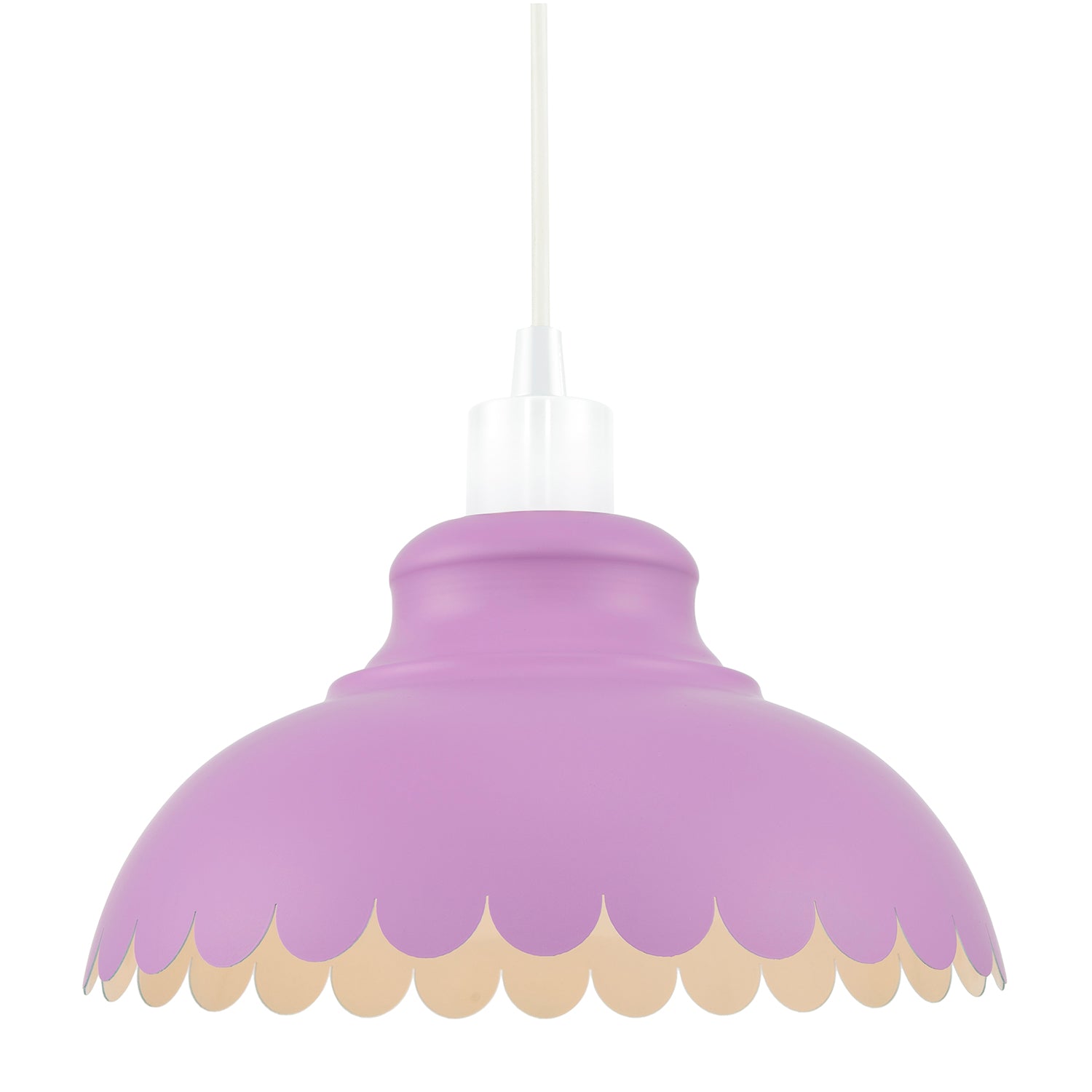 Industrial and Modern Petal Design Soft Lilac Metal Ceiling Pendant Light Shade Image 2