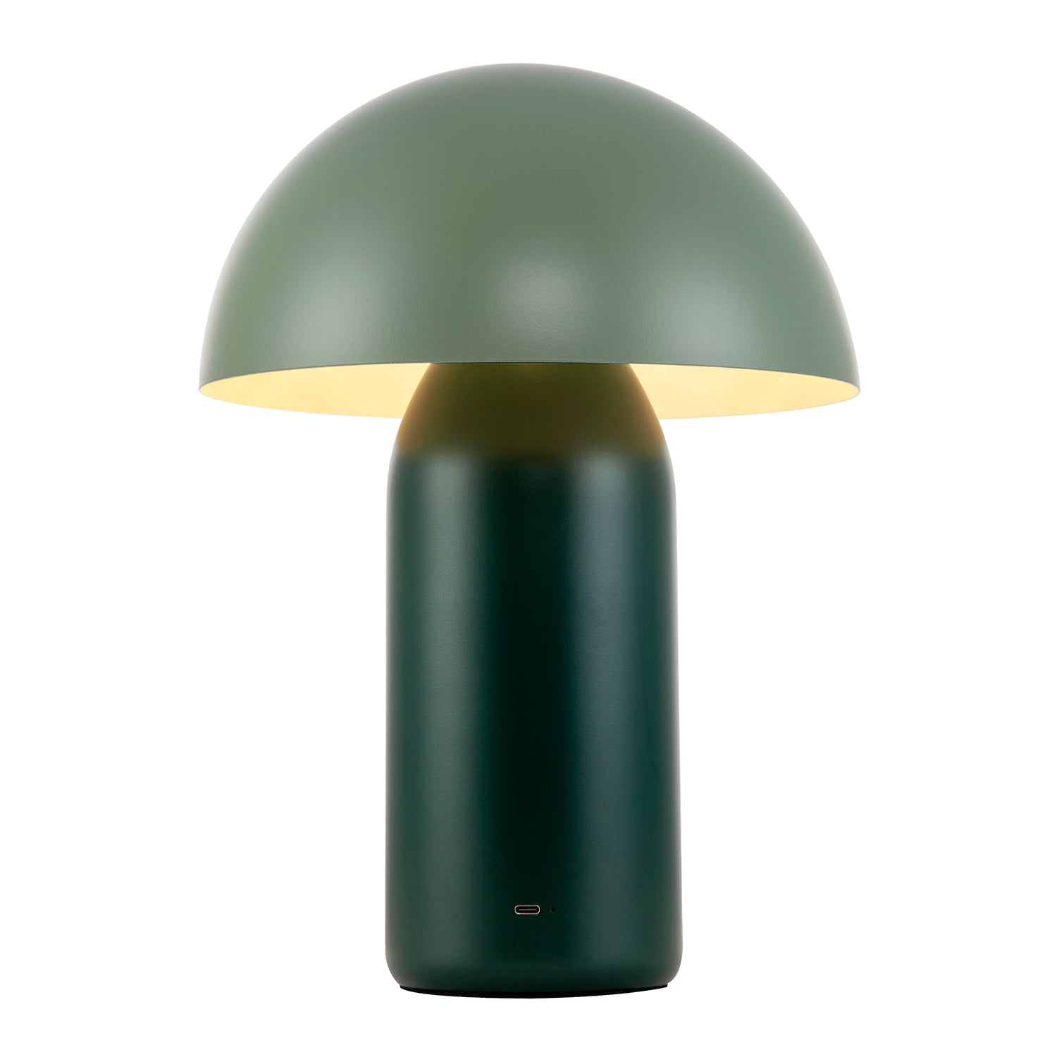 Modern Rechargeable Mushroom Lamp in Two Tone Green with Touch Button Image 2