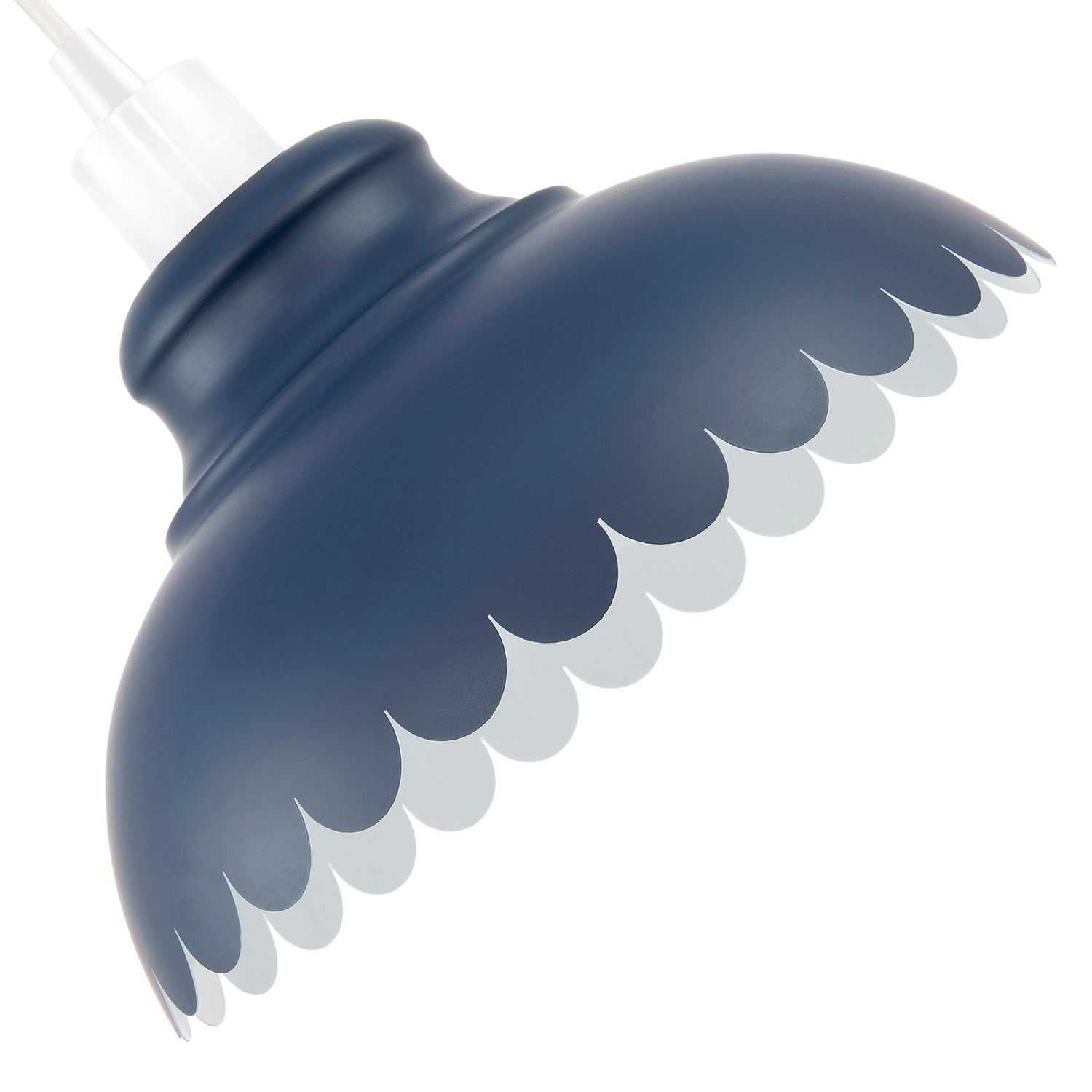 Industrial and Modern Petal Design Navy Blue Metal Ceiling Pendant Light Shade Image 2