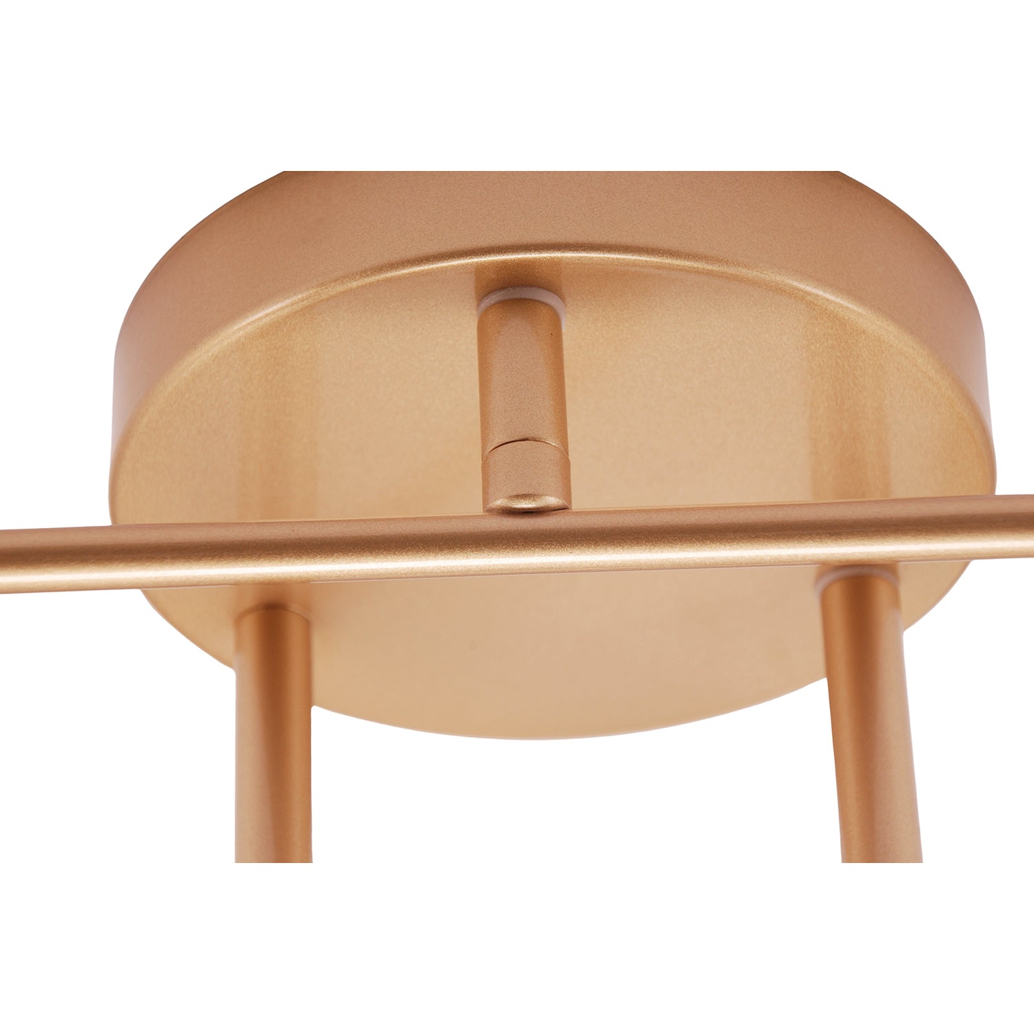 Industrial Designer Styled Satin Gold Ceiling Light with Straight Metal Arms Image 5