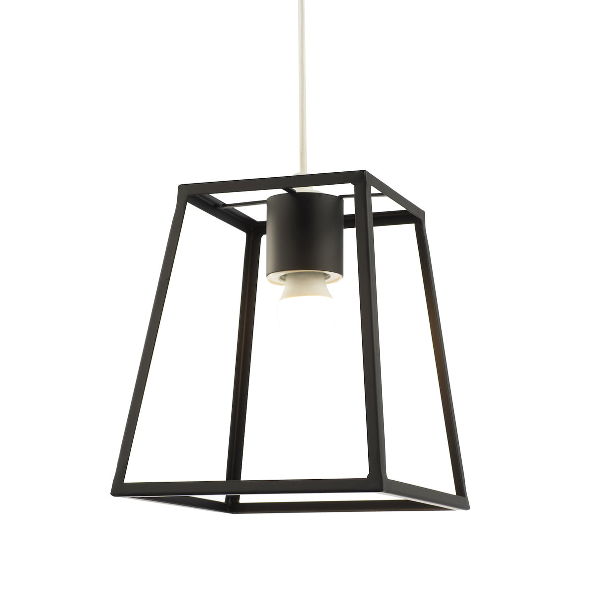 Industrial Lantern Pendant Light Shade Square Top Bottom
