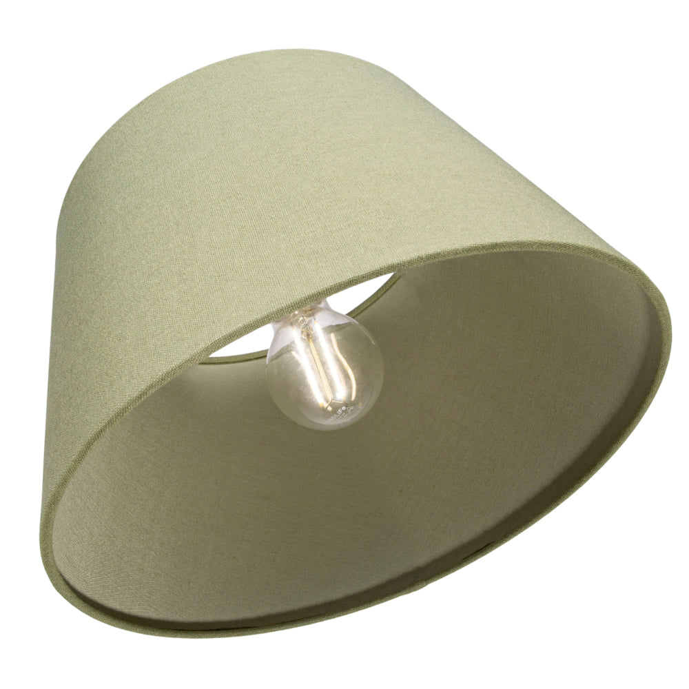 Classic 10 Inch Olive Green Linen Fabric Drum Table/Pendant Lamp Shade 60w Max Image 5