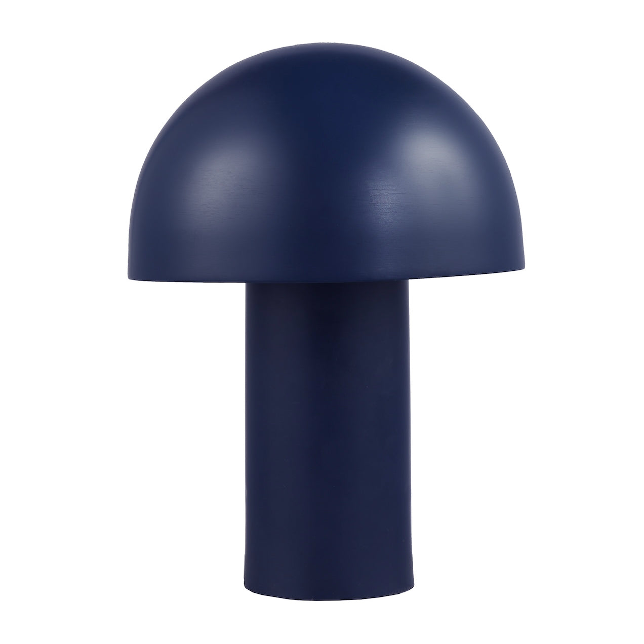 Modern Navy Blue Mushroom Lamp with Tilted Gold Inner Shade and Fabric Cable Image 2