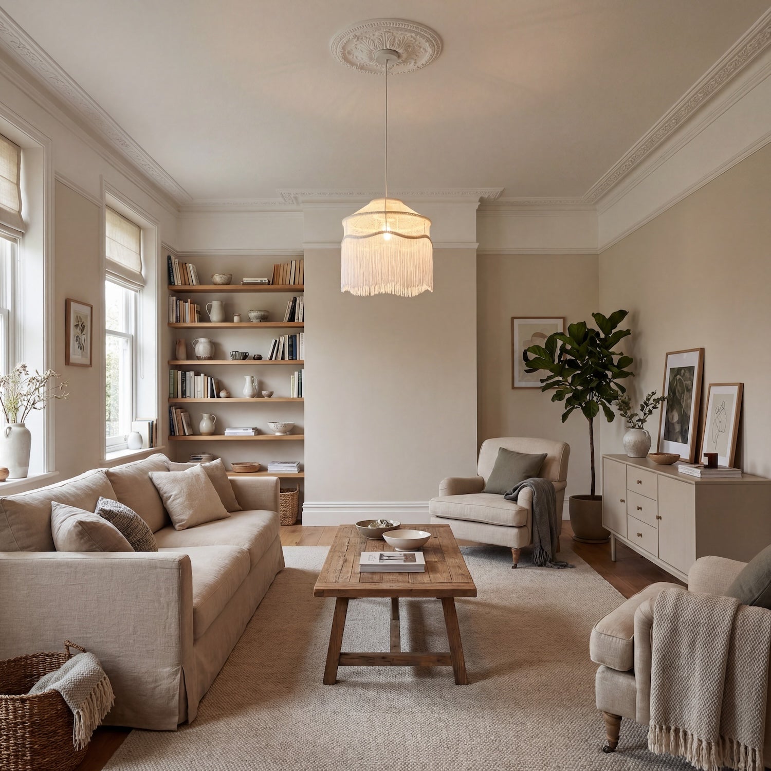 Chic White Lace Fabric Victorian Style Pendant Light Shade with Trims Image 6