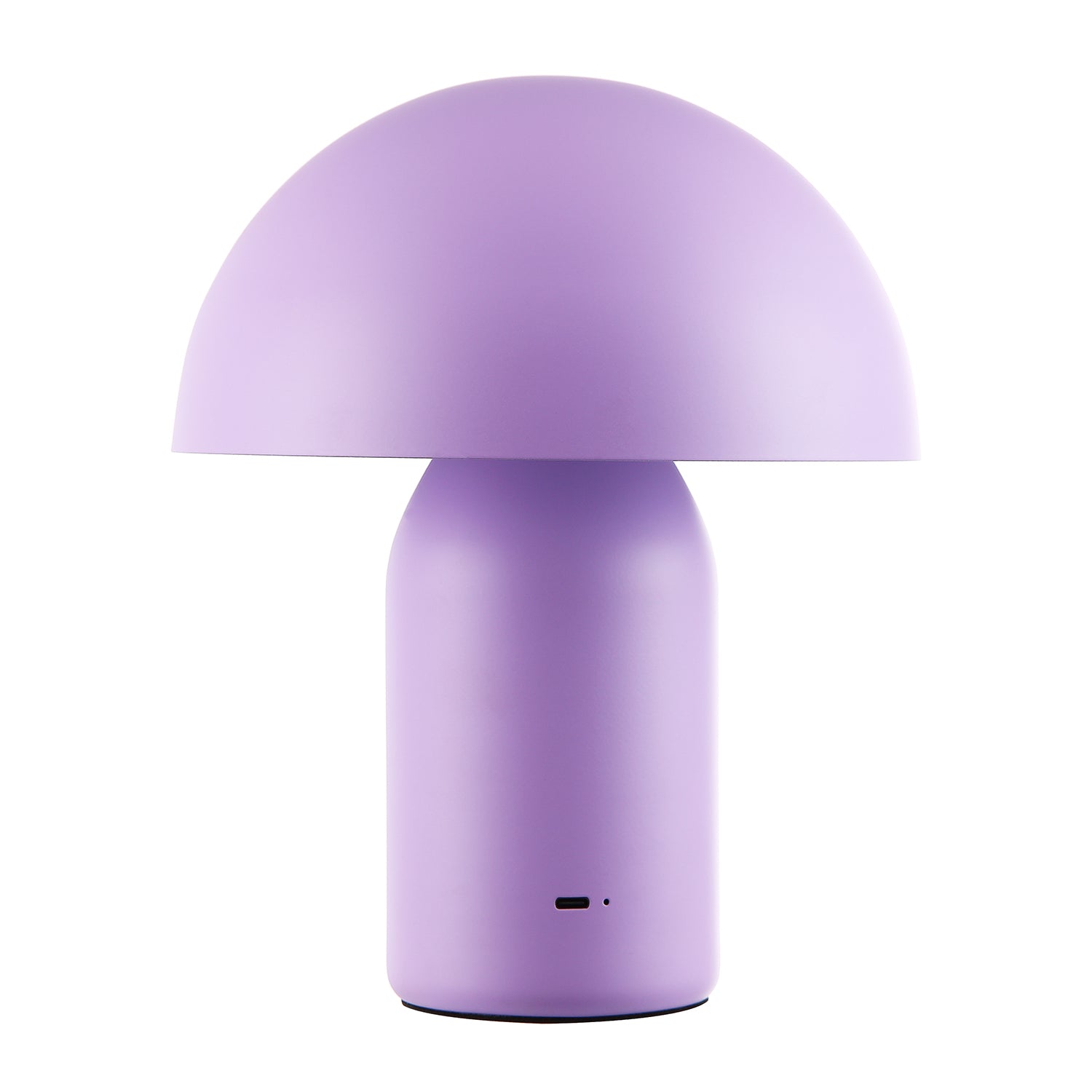 Modern Rechargeable Mushroom Table Lamp in Mat Lilac with Touch Dimmer Button Image 2