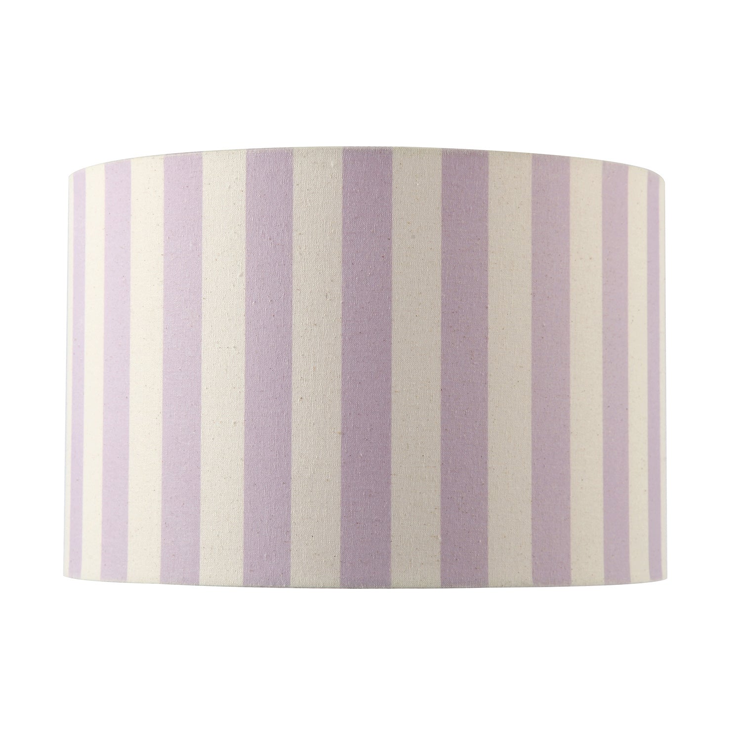 Lavender Lilac and Oatmeal Linen Striped Lamp Shade with Fabric Inner Image 5